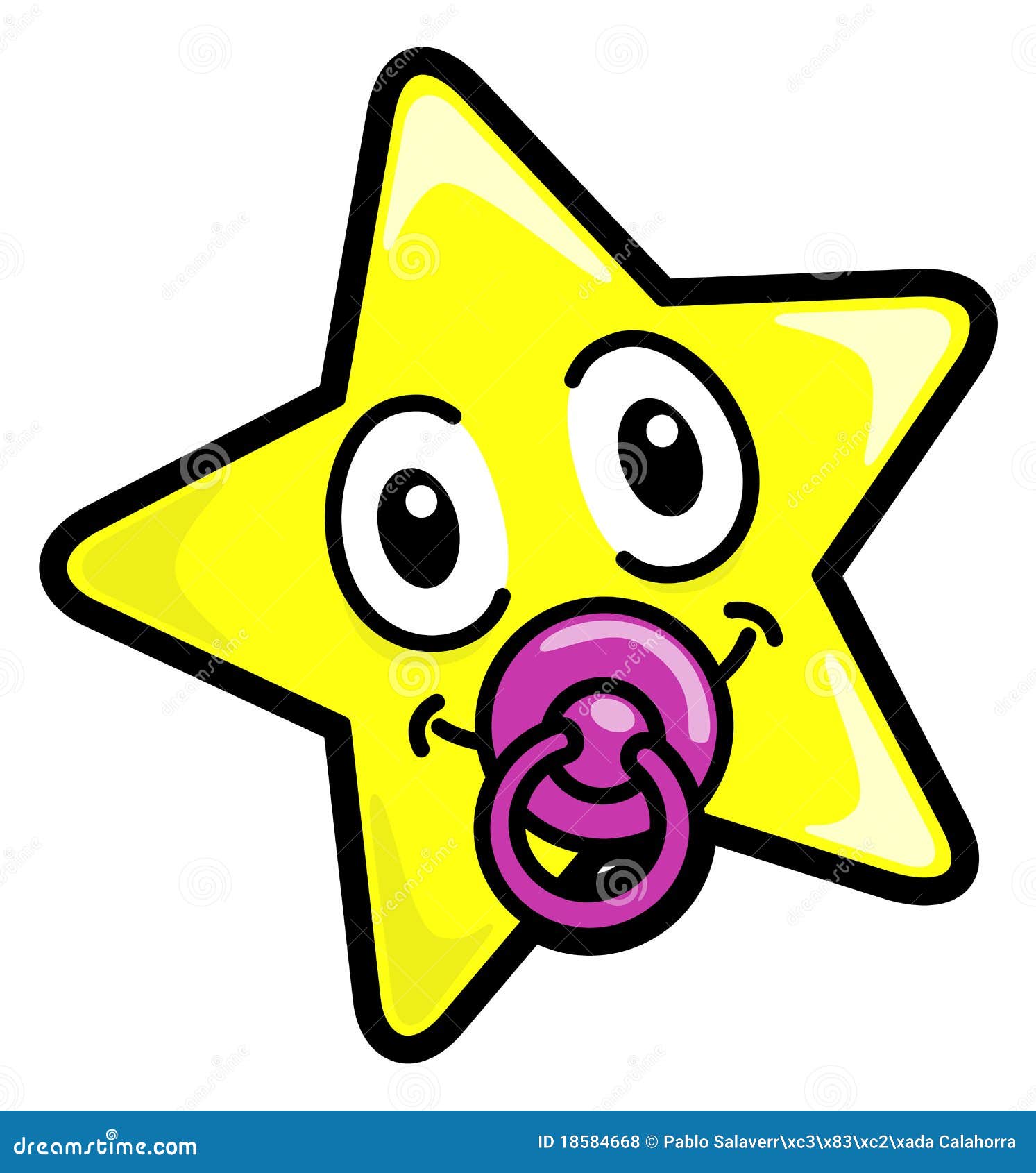 Baby star stock Illustration of drawing, pink - 18584668