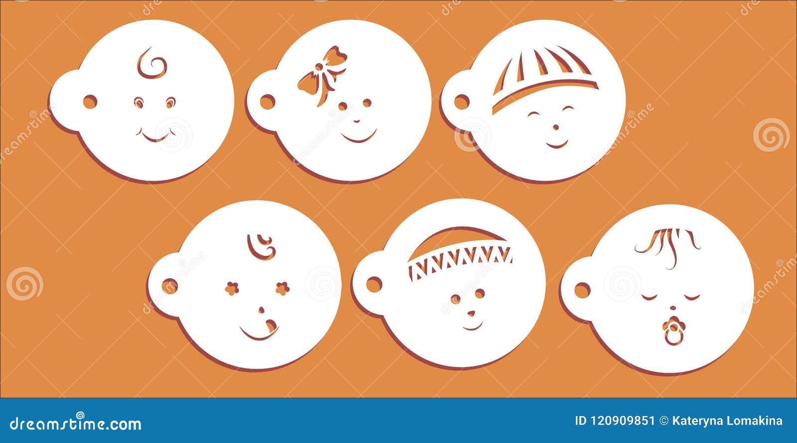 Baby stencil art stock vector. Illustration of beautiful 120909851