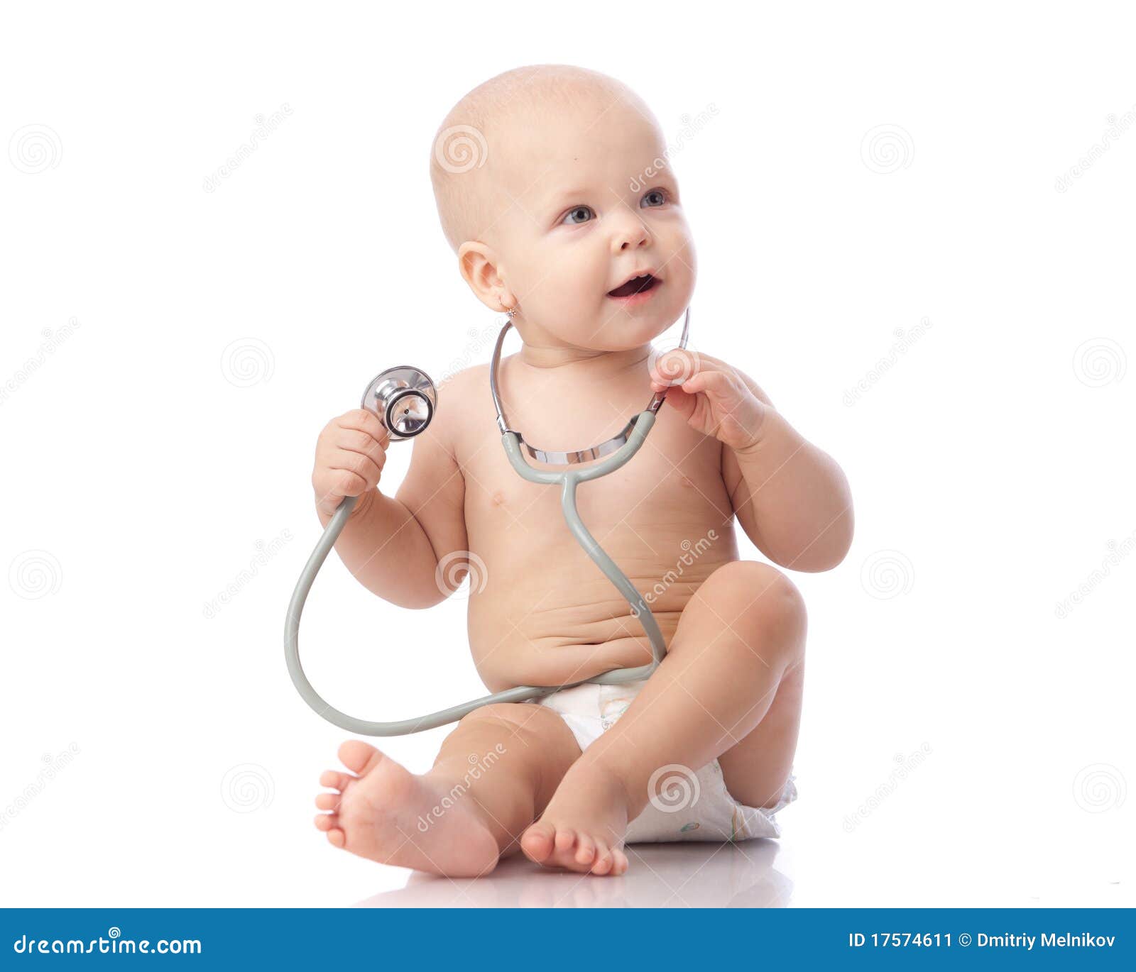 Baby With Stethoscope. Stock Image Image 17574611