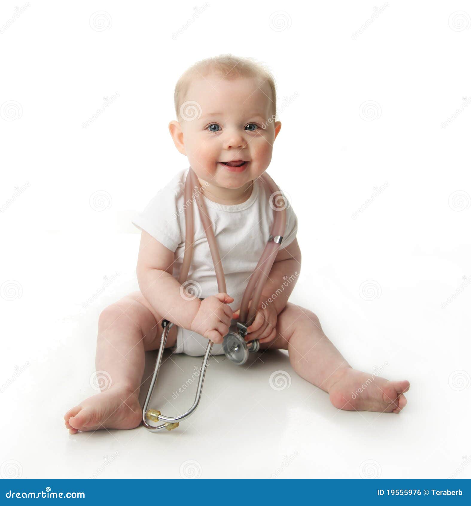 Baby With Stethoscope Royalty Free Stock Image Image 19555976
