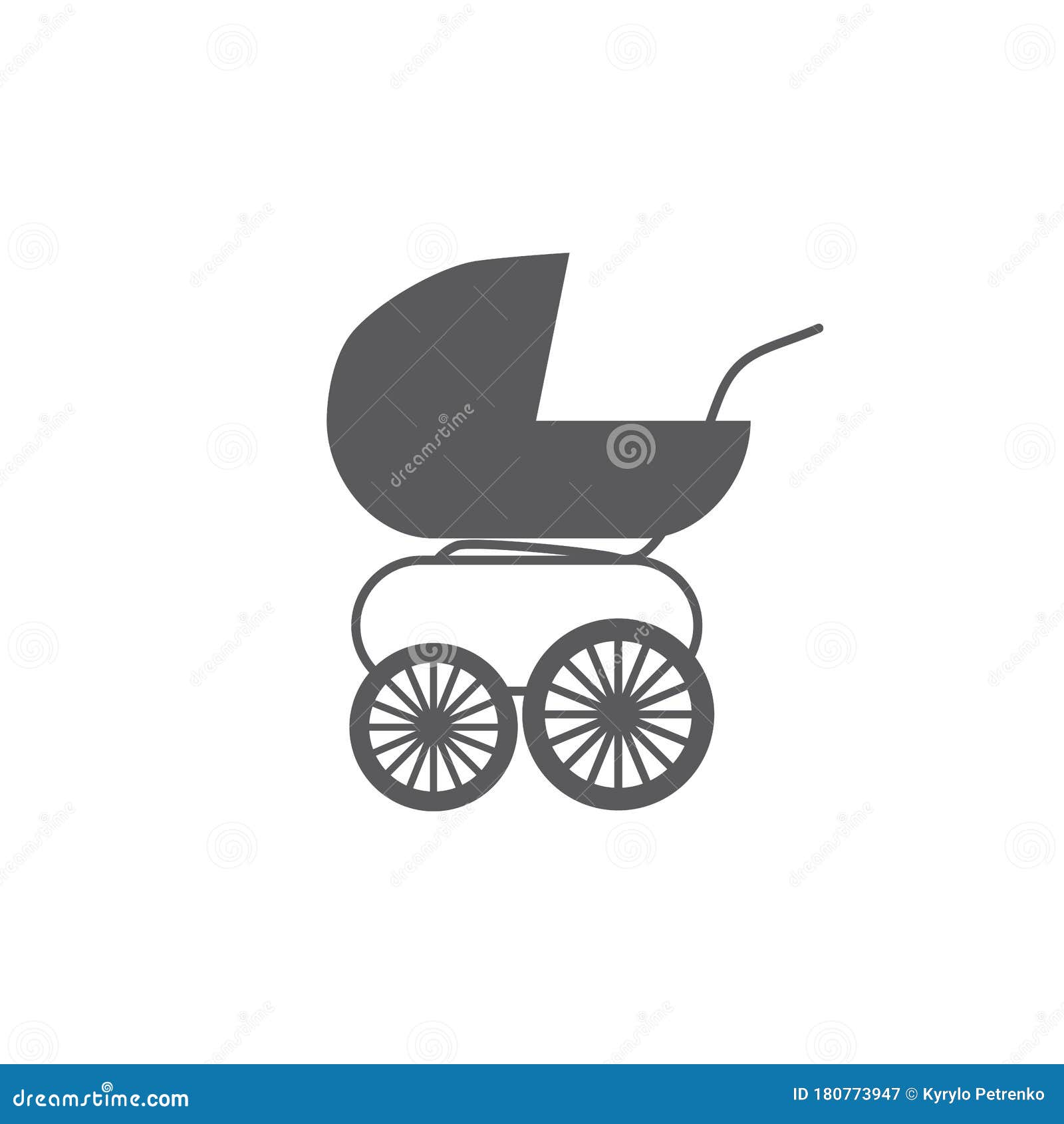 Download Baby Stroller Isolated Icon Vector Pram Buggy Stock ...