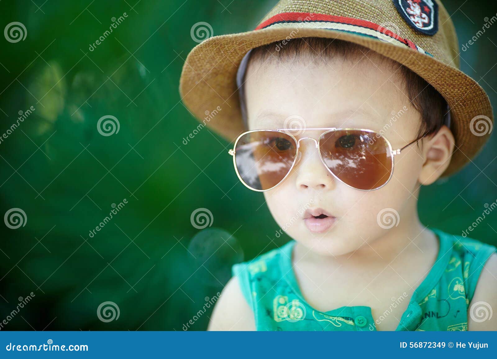 Baby In Sun Glasses Stock Image Image Of Leisure Green 56872349