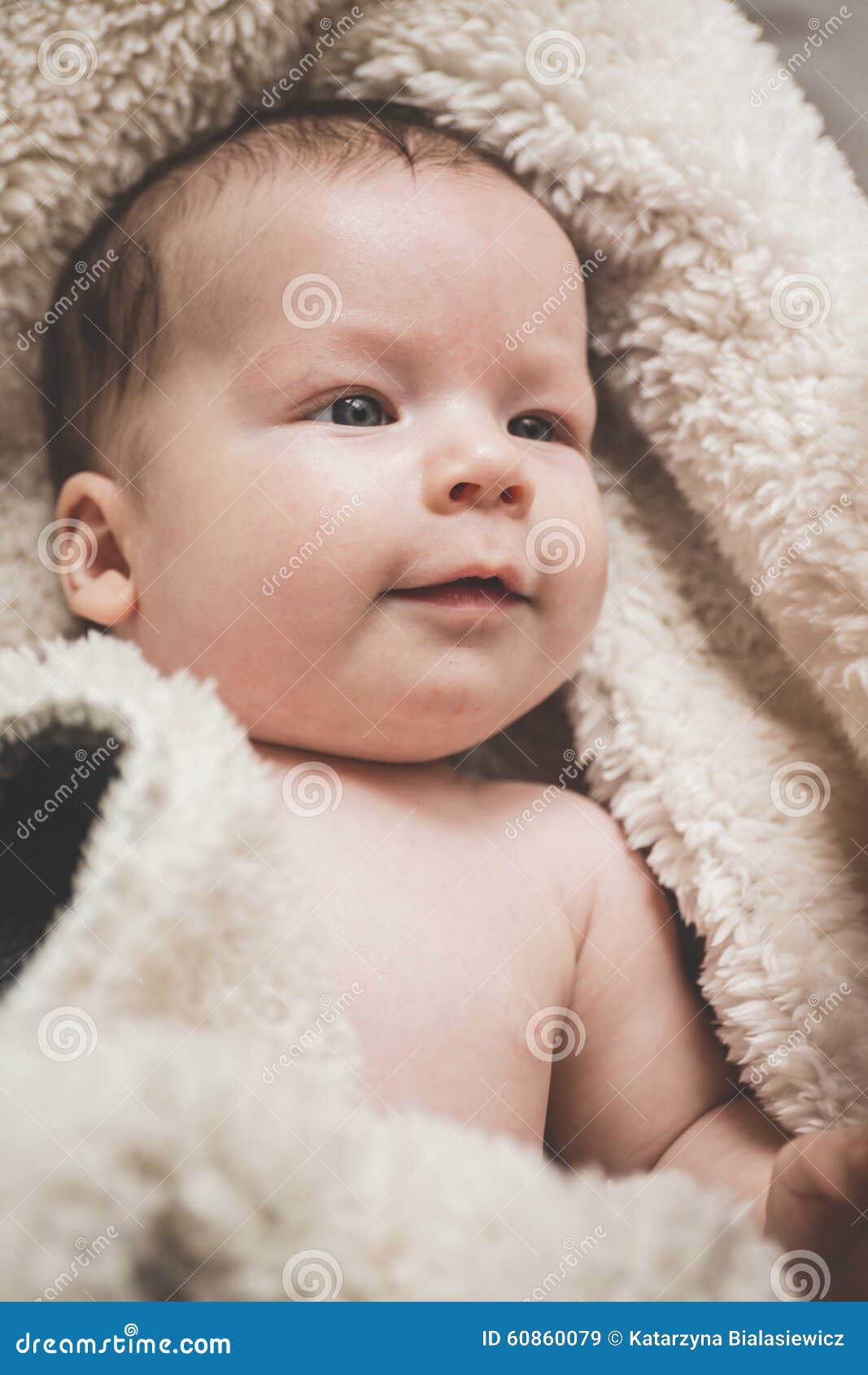 Baby swaddle with towel stock image. Image of swaddle 60860079