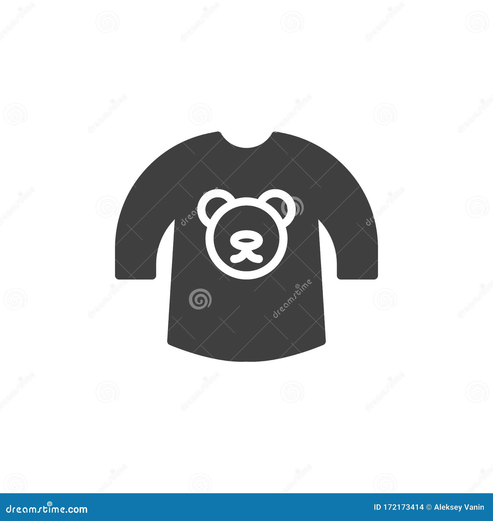 Baby Sweater with Teddy Bear Vector Icon Stock Vector - Illustration of ...