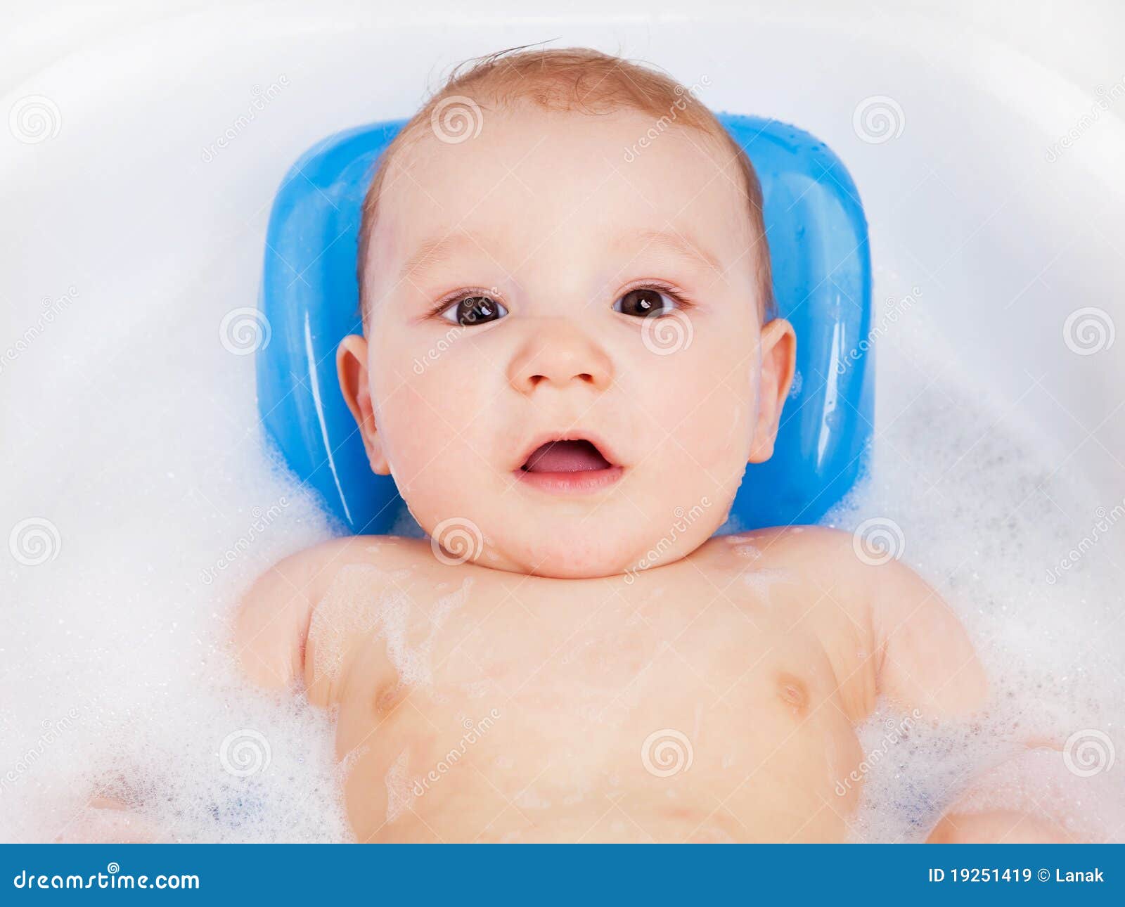 Baby taking a bath stock image. Image of relaxed, happy 19251419