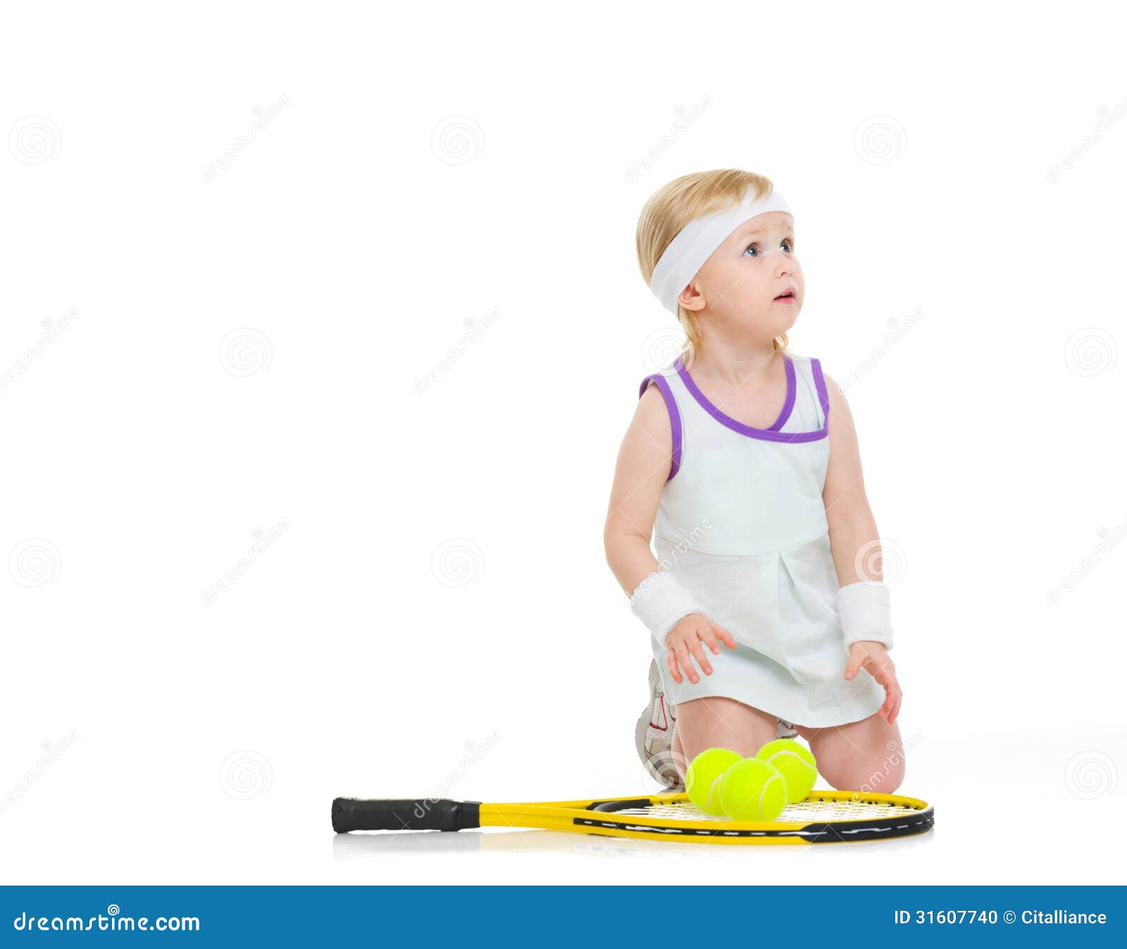Baby In Tennis Clothes With Racket And Balls Stock Photo Image Of Thin White Baby In Tennis Clothes With Racket And Balls Stock Photo Image Of Thin White