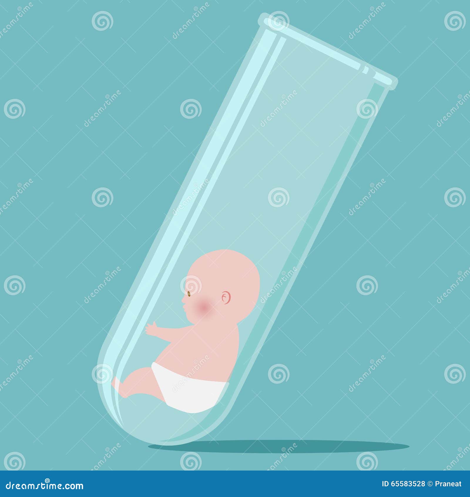 Baby in test tube stock vector. Illustration of doctor 65583528
