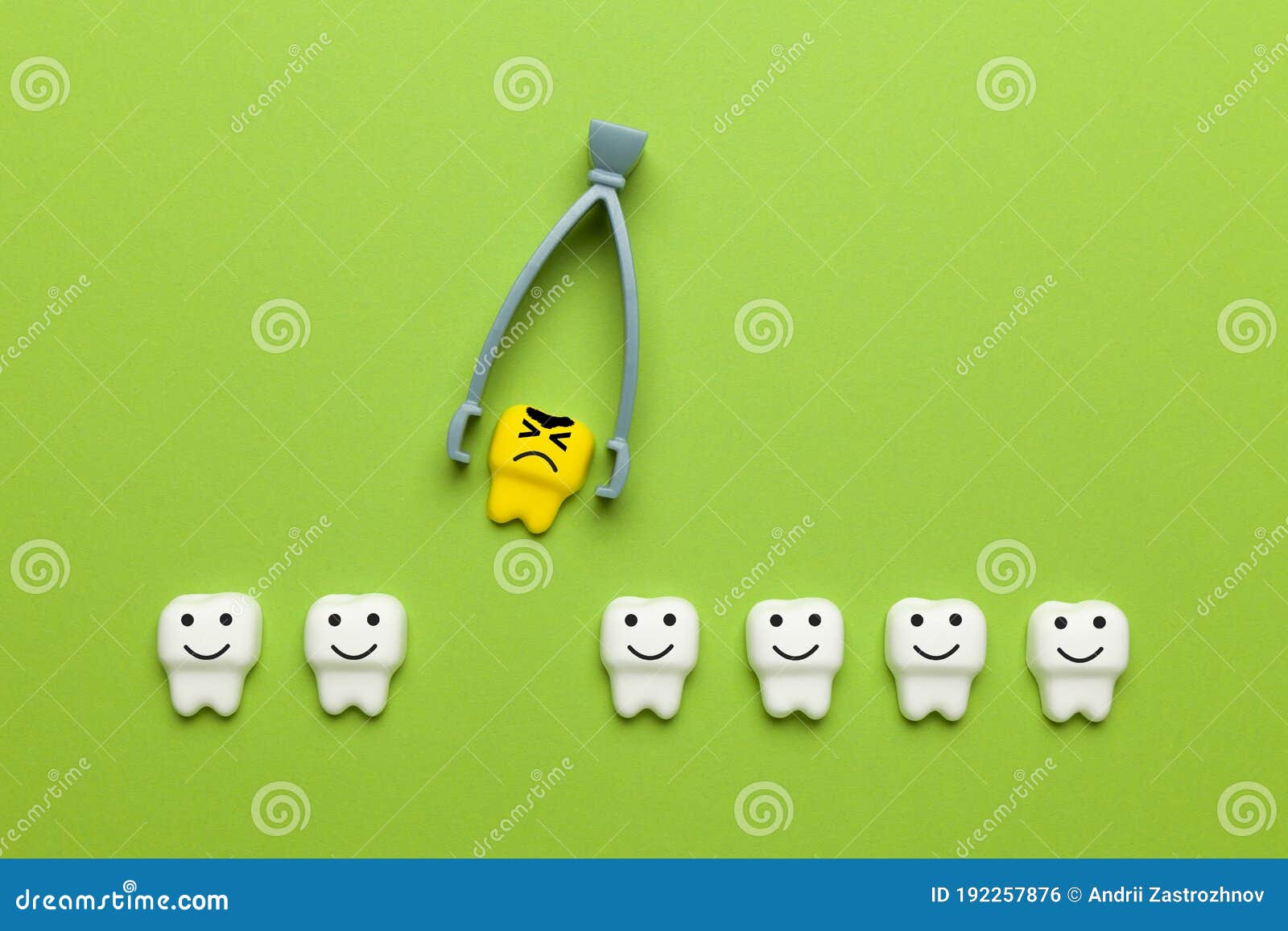 Baby Tooth Extraction. Surgery of Children`s Teeth, Concept Stock Photo