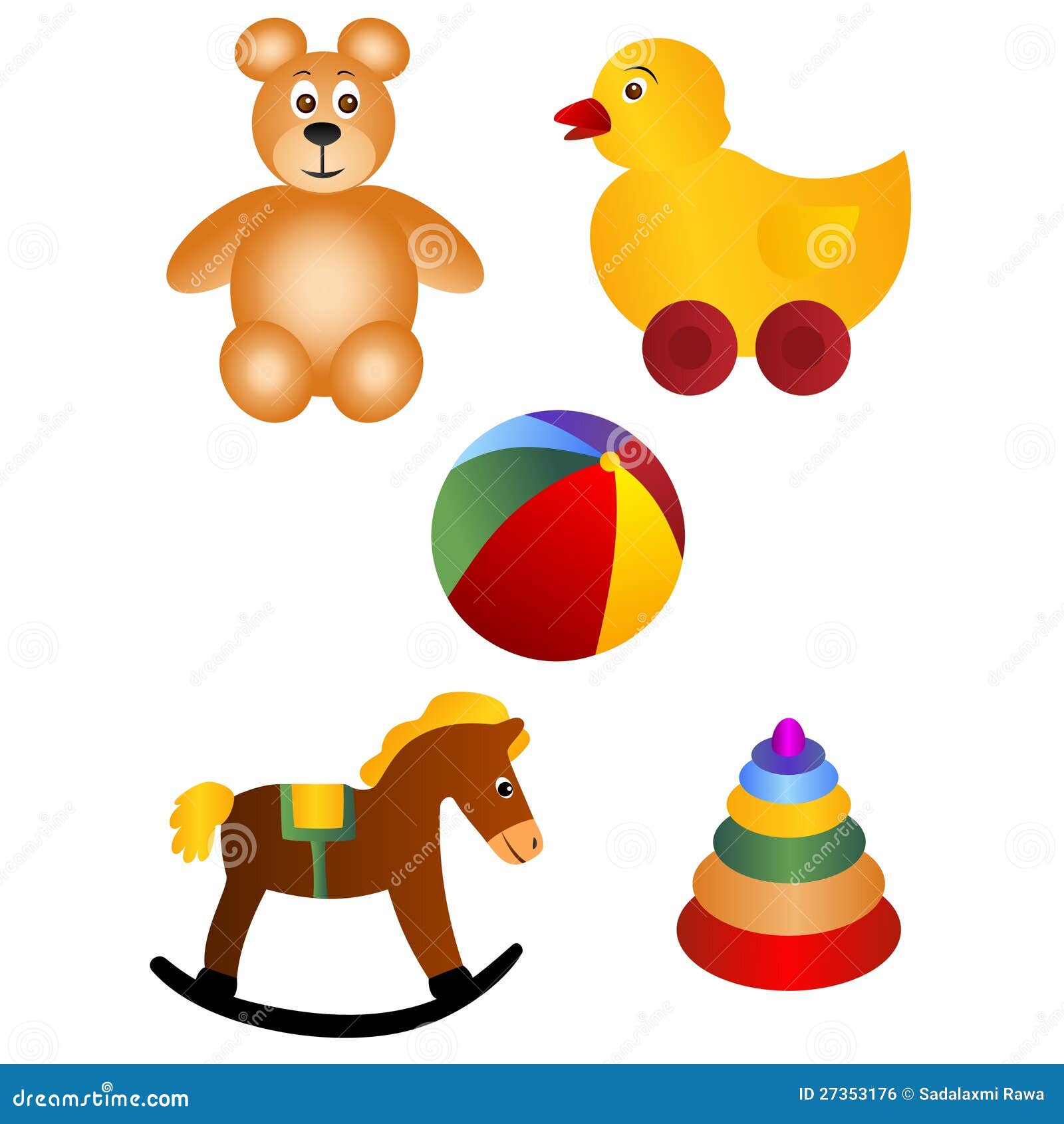 Baby toys stock vector. Illustration of colorful, children 27353176