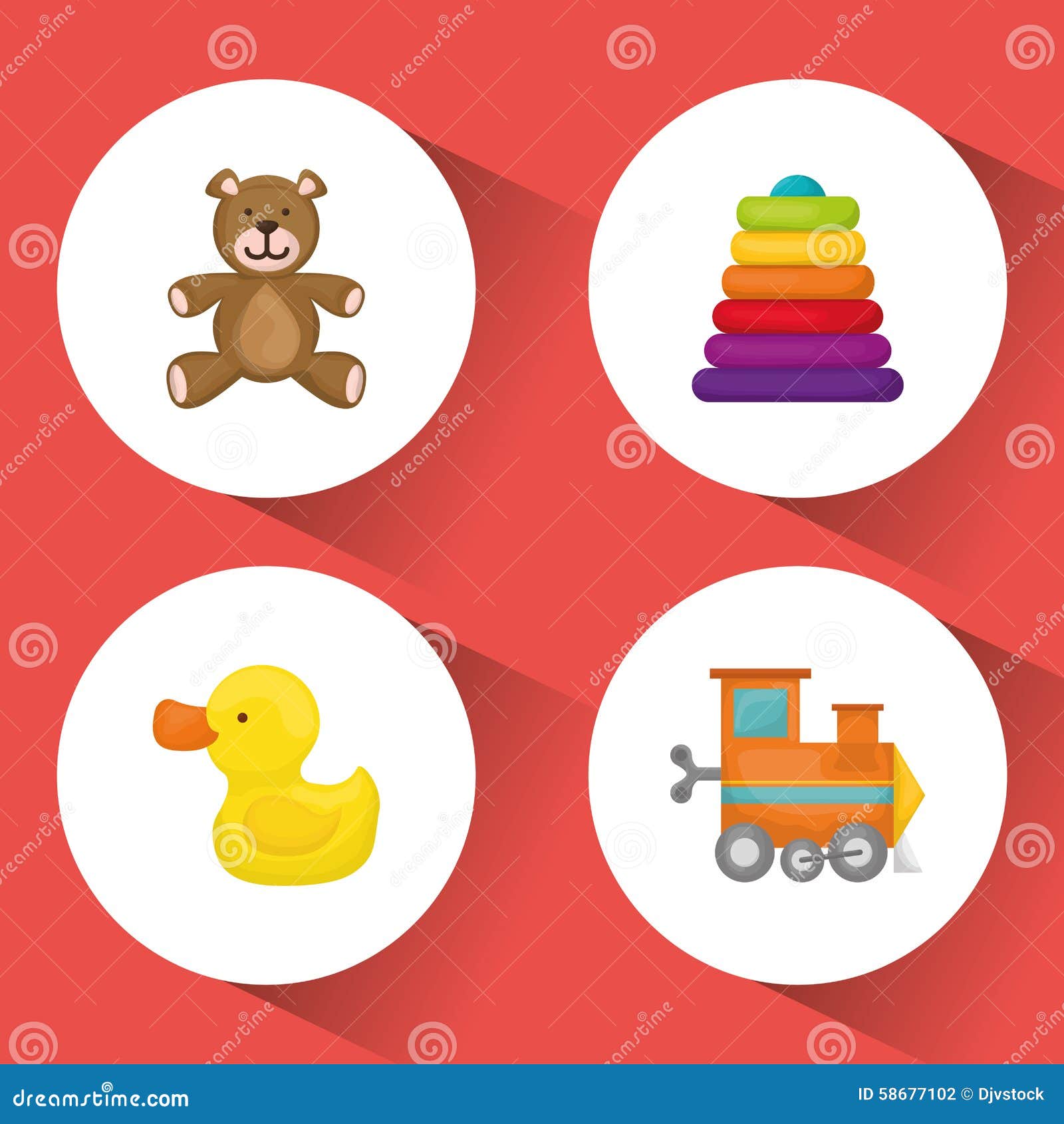 Baby toys design. stock vector. Illustration of happy 58677102