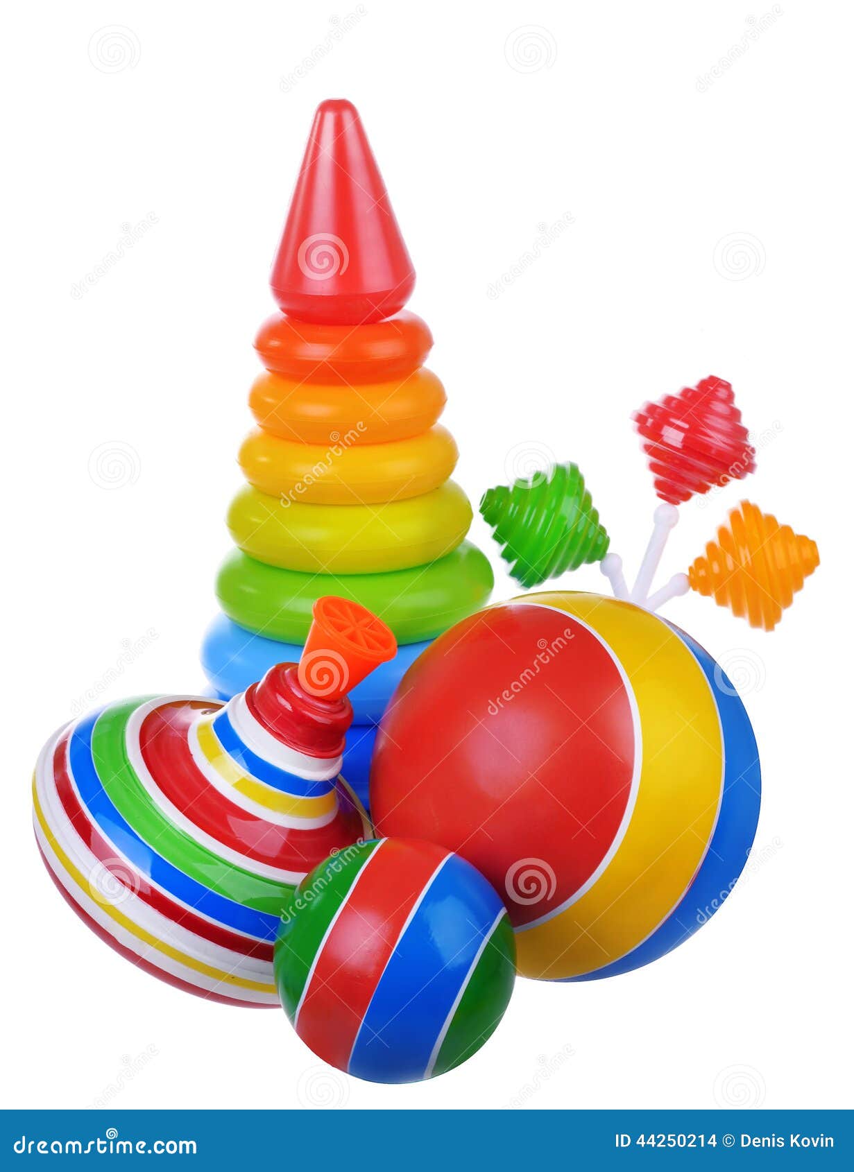 Baby toys kit stock photo. Image of infant, pyramid, rattle 44250214