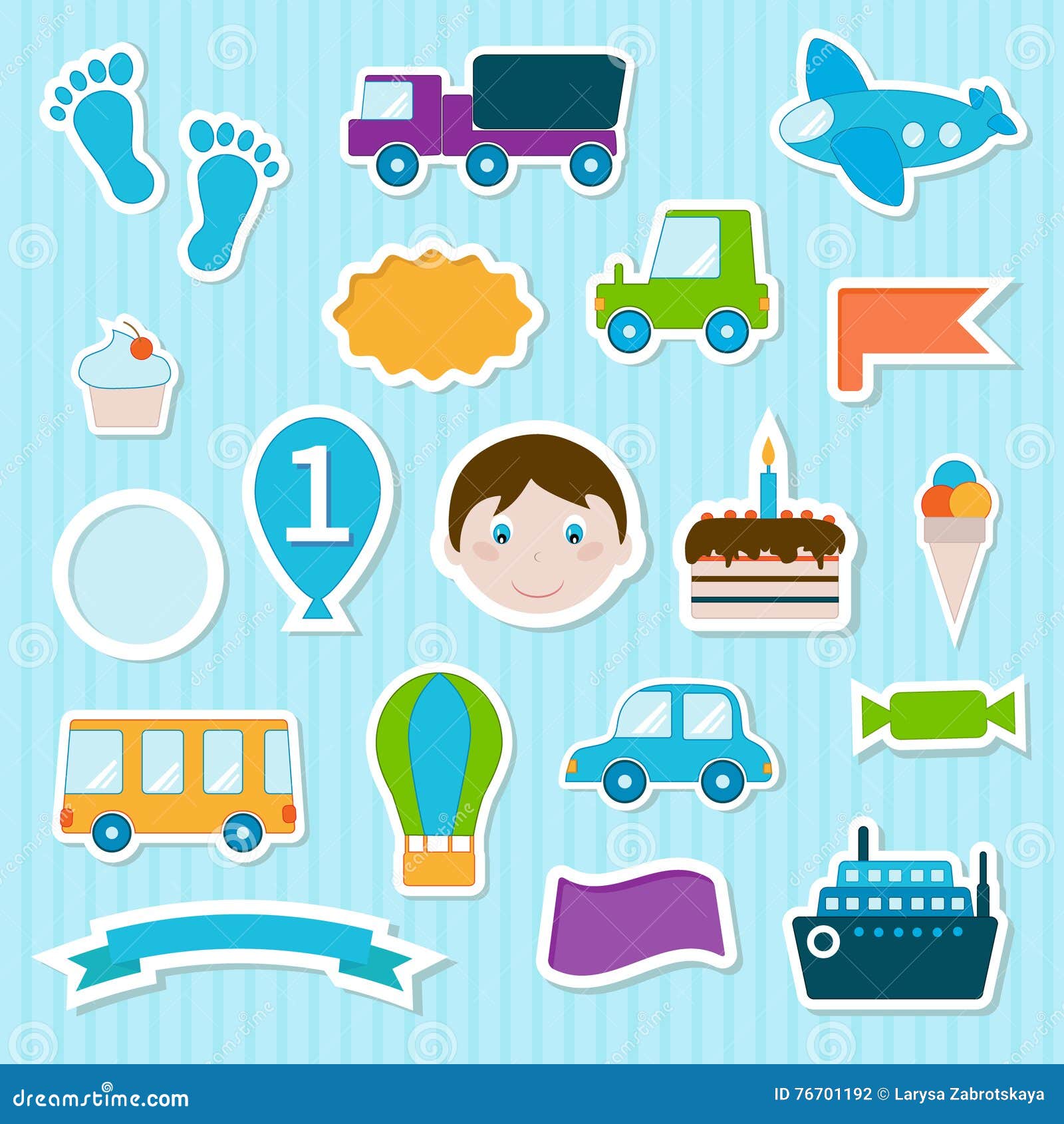 Baby Toys Stickers stock vector. Illustration of shape 76701192