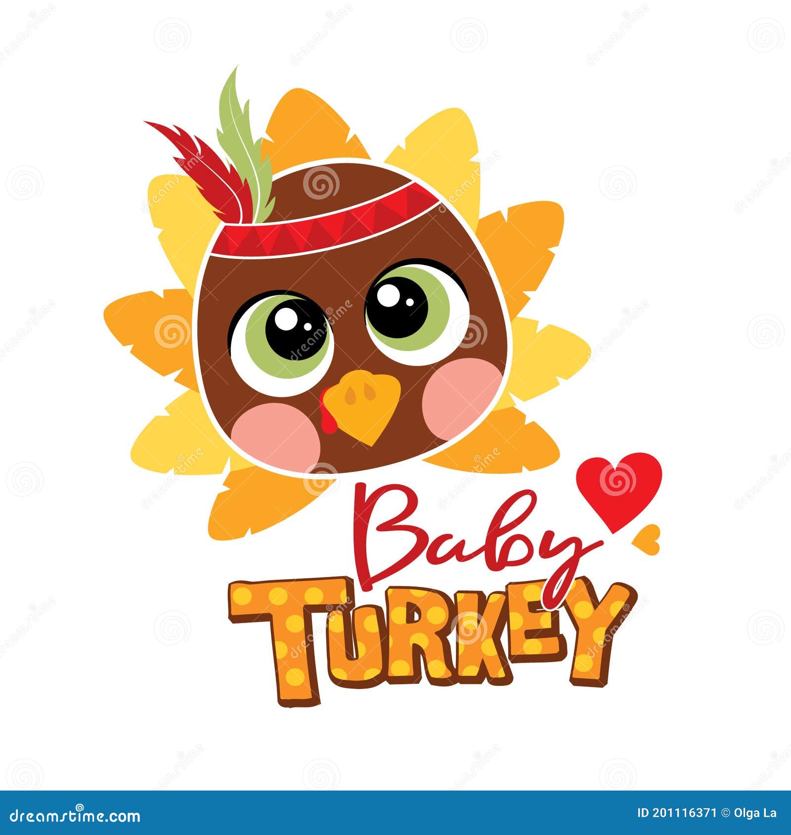 Baby Turkey Illustration for Baby Thanksgiving Day Stock Vector -  Illustration of graphic, food: 201116371