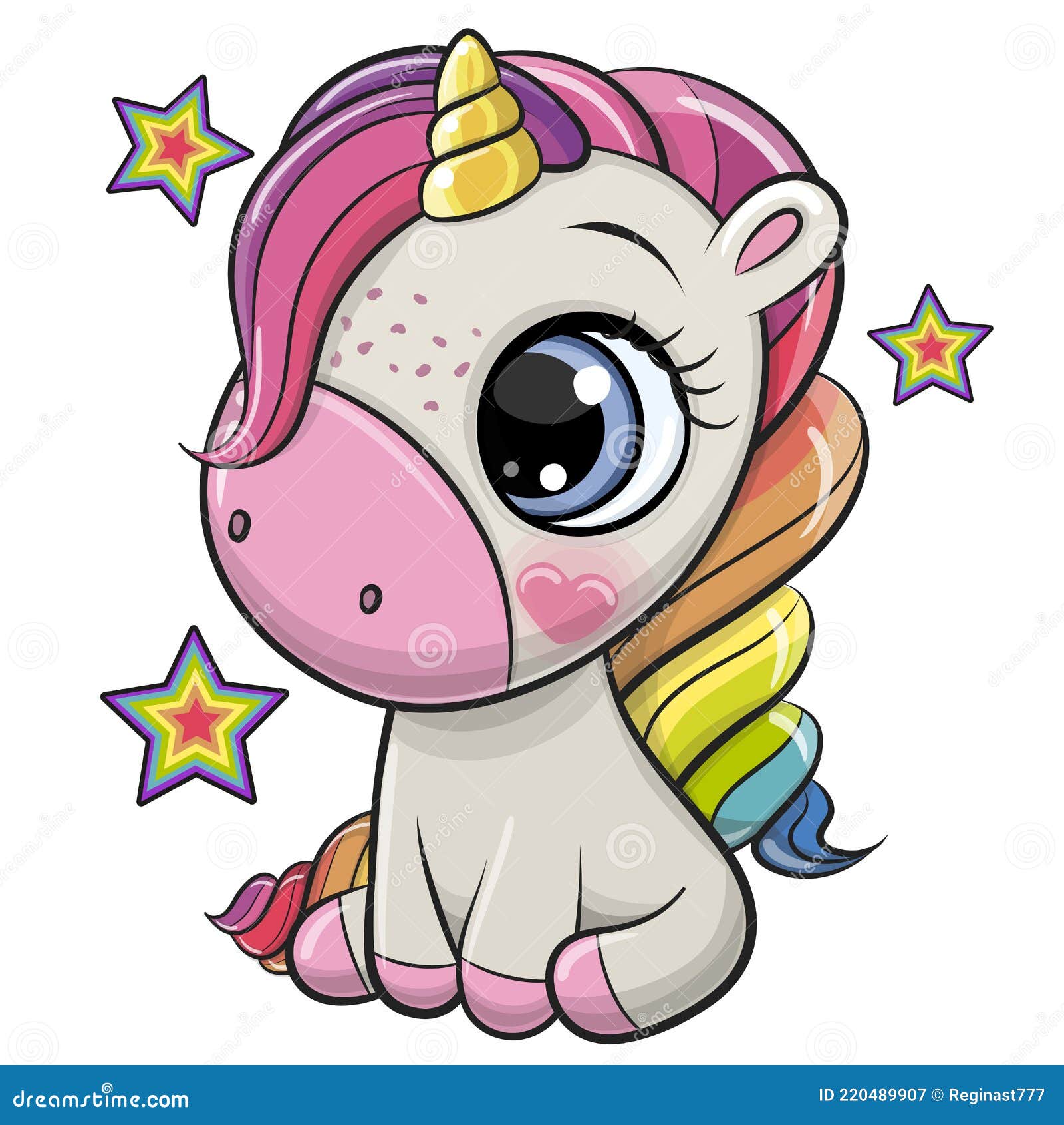 Baby Unicorn Isolated on a White Background Stock Vector - Illustration of cute, card: 220489907 Baby Unicorn Isolated on a White Background Stock Vector - Illustration of cute, card: 220489907