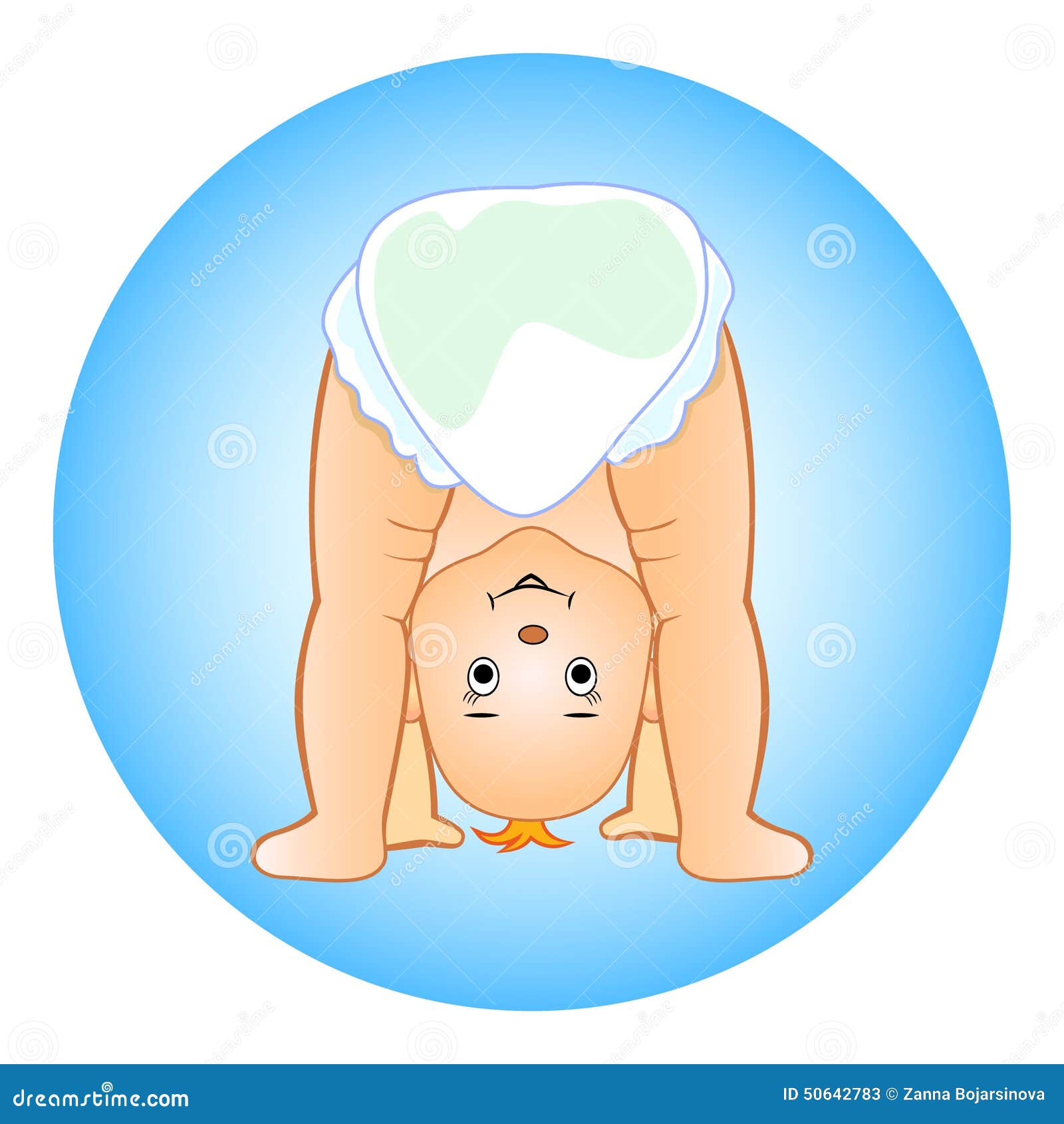 Baby upside down stock vector. Illustration of infant 50642783