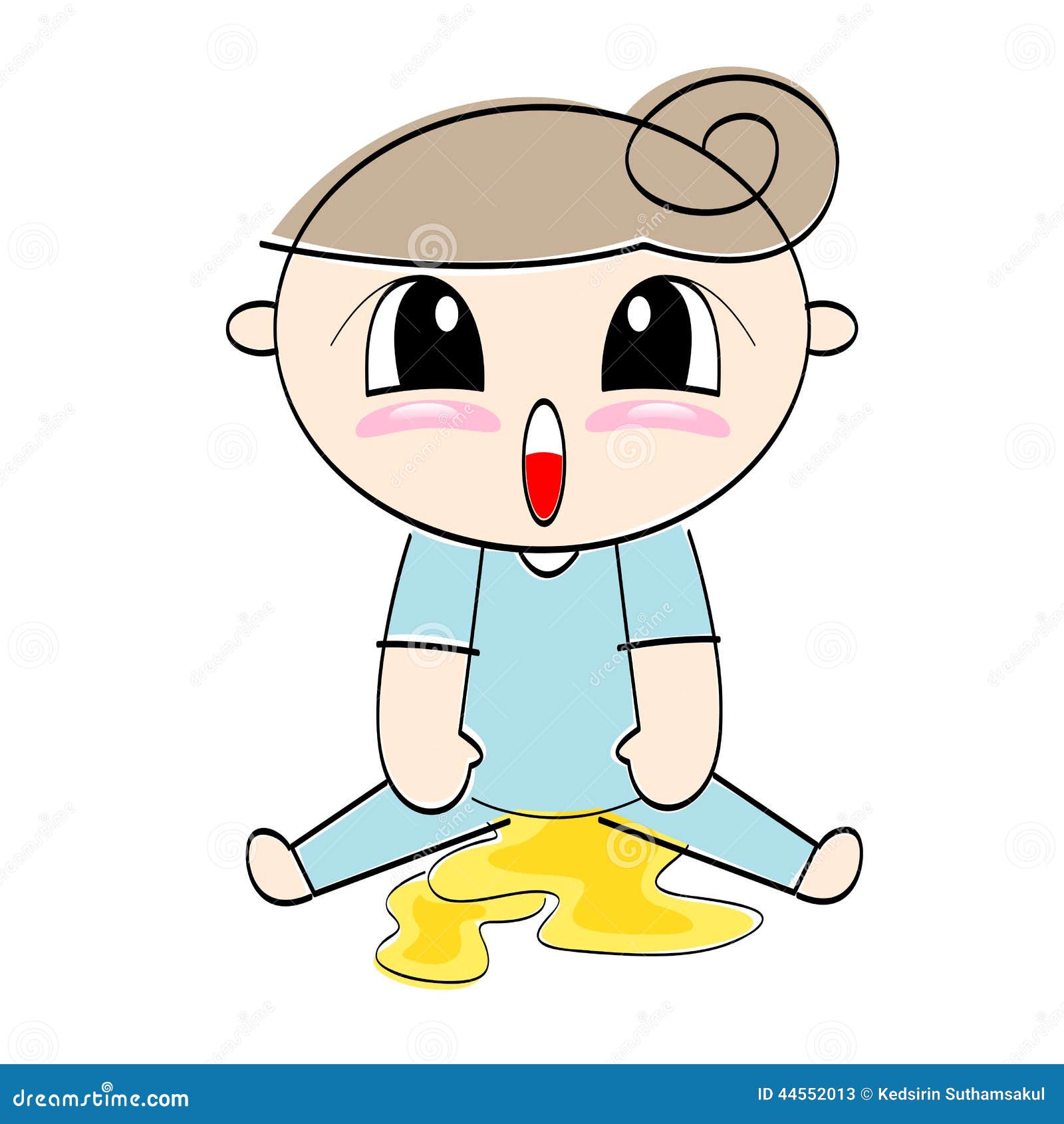 Baby urinates stock vector. Illustration of urine, urination 44552013