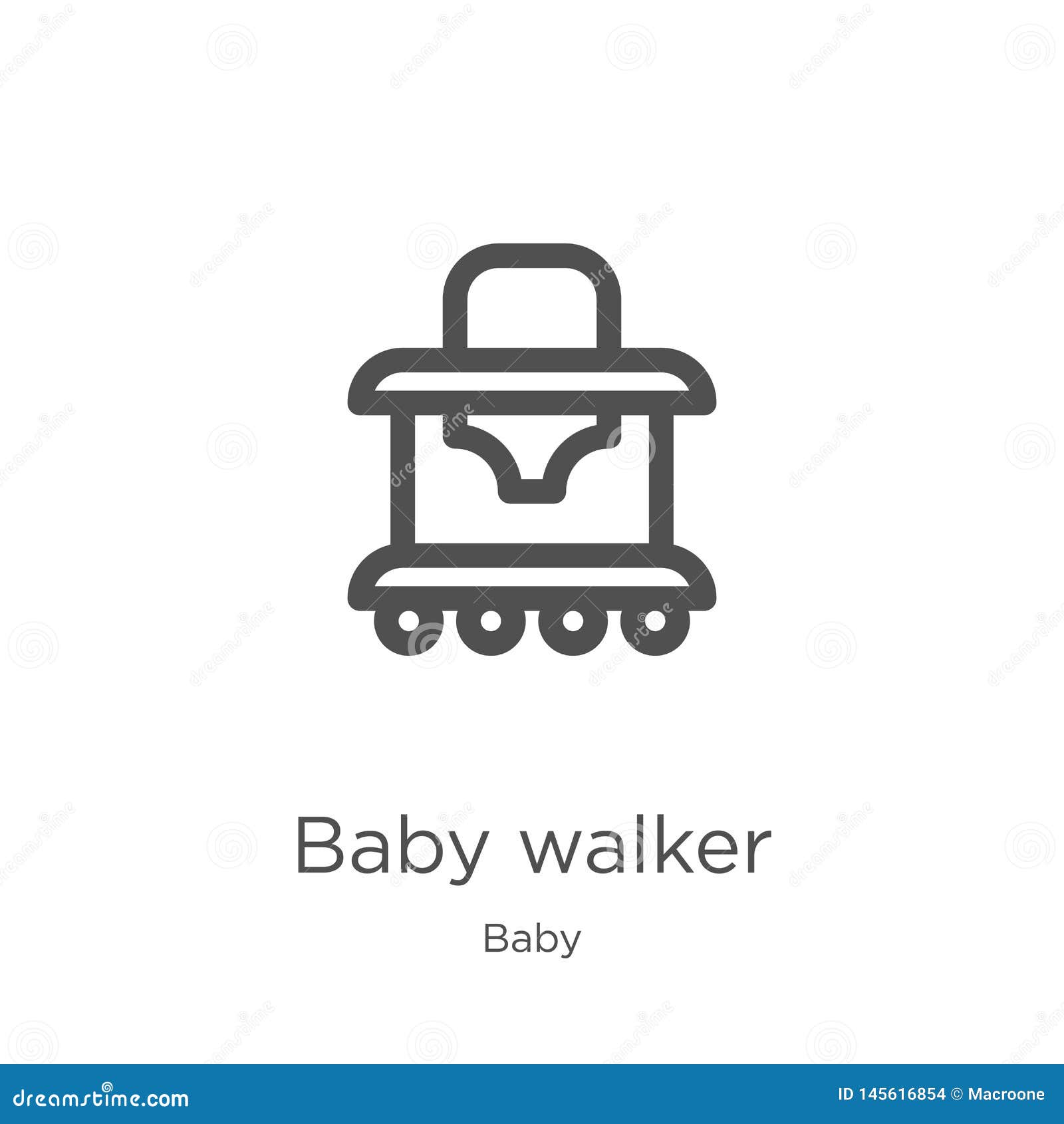 Baby Walker Icon Vector From Baby Collection. Thin Line ...