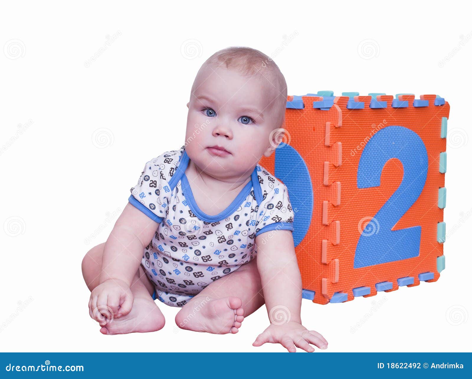 Baby Was Sitting on the Floor Stock Photo Image of childhood