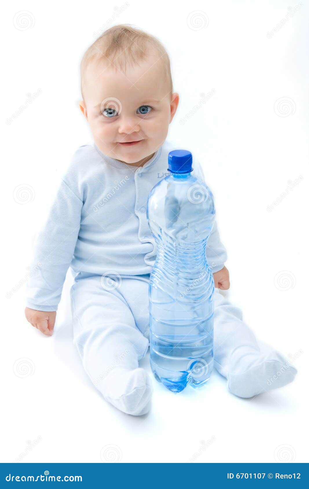 Baby and water stock image. Image of mineral, aqua, little 6701107