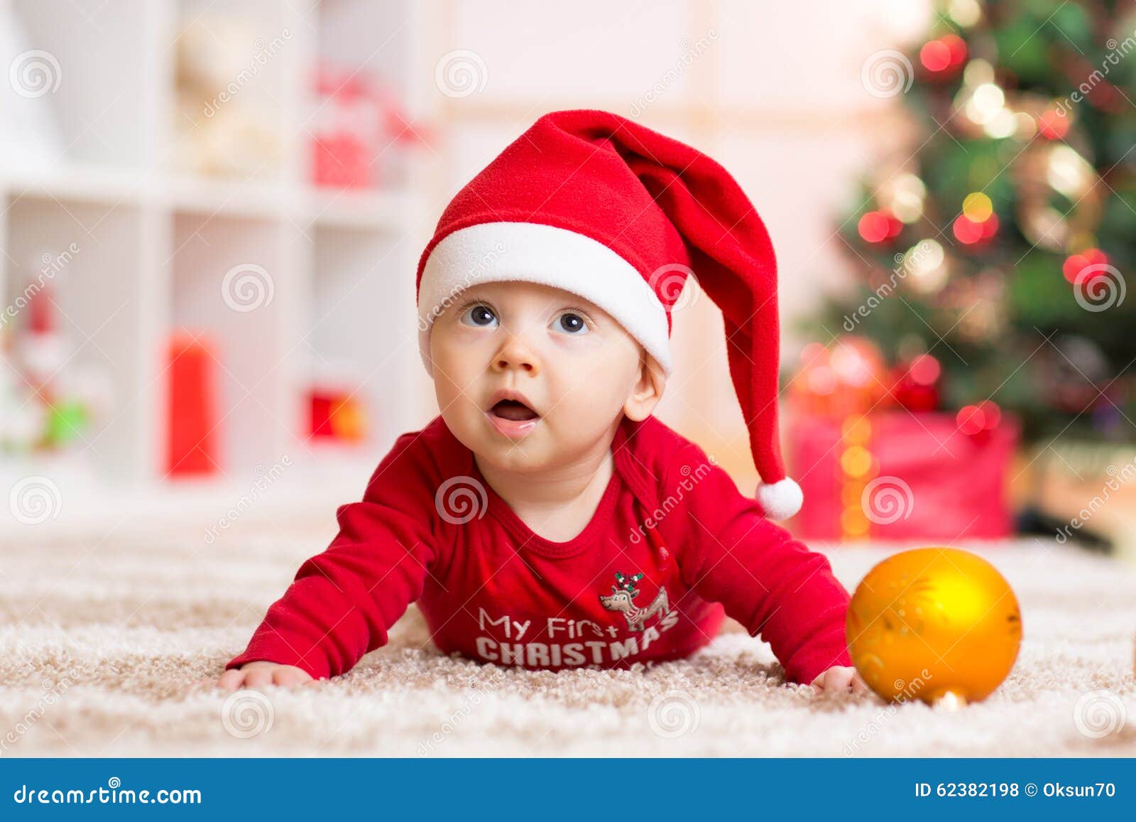 babies in santa dress