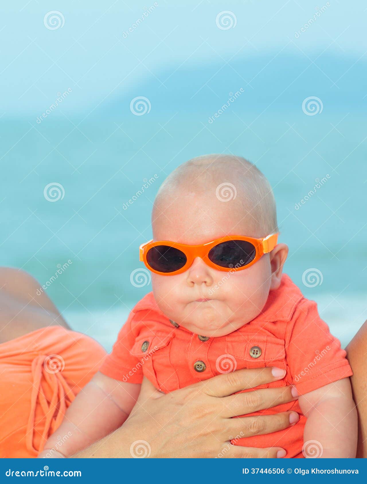 Baby wearing sunglasses stock photo. Image of infant 37446506