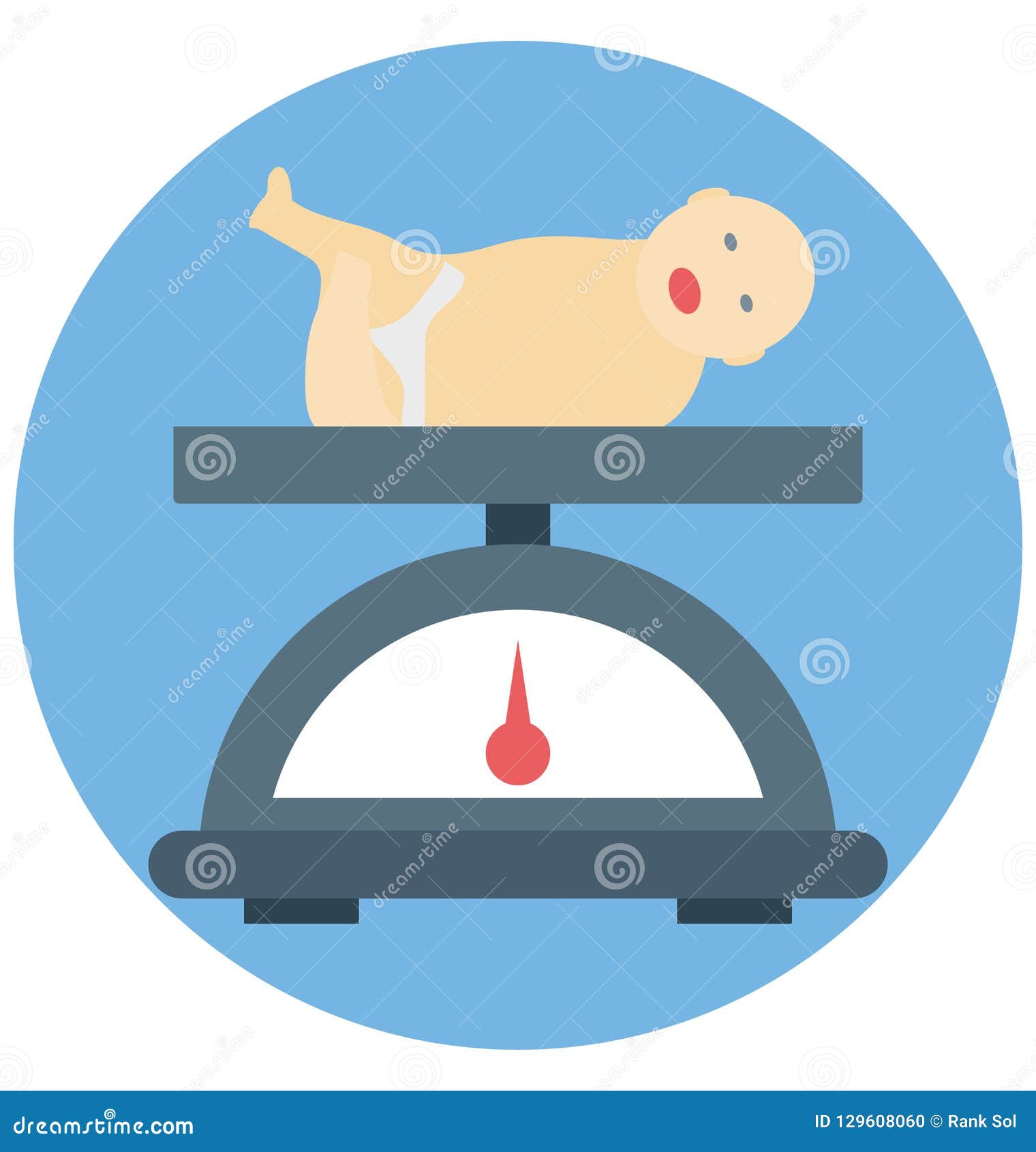Download Baby Weight, Scale, Isolated Vector Icon That Can Be Easily Modified Or Edit Stock Vector ...