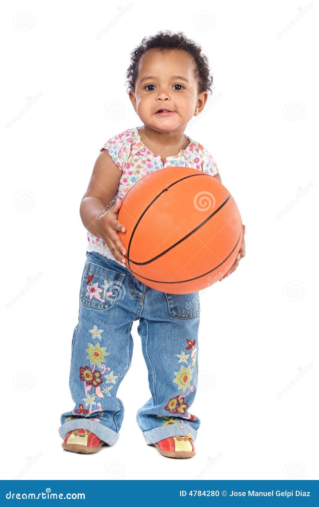 Baby whit basketball stock photo. Image of isolation, caucasian 4784280