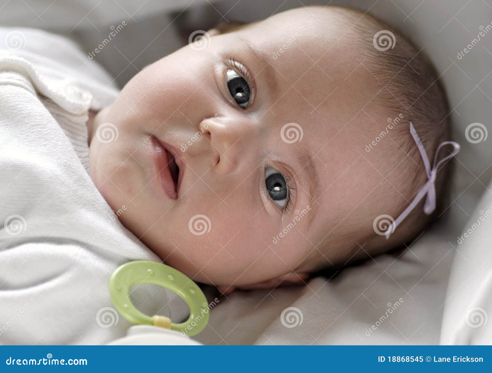 Baby On White Blanket Stock Image Image Of Girl Toddler 18868545