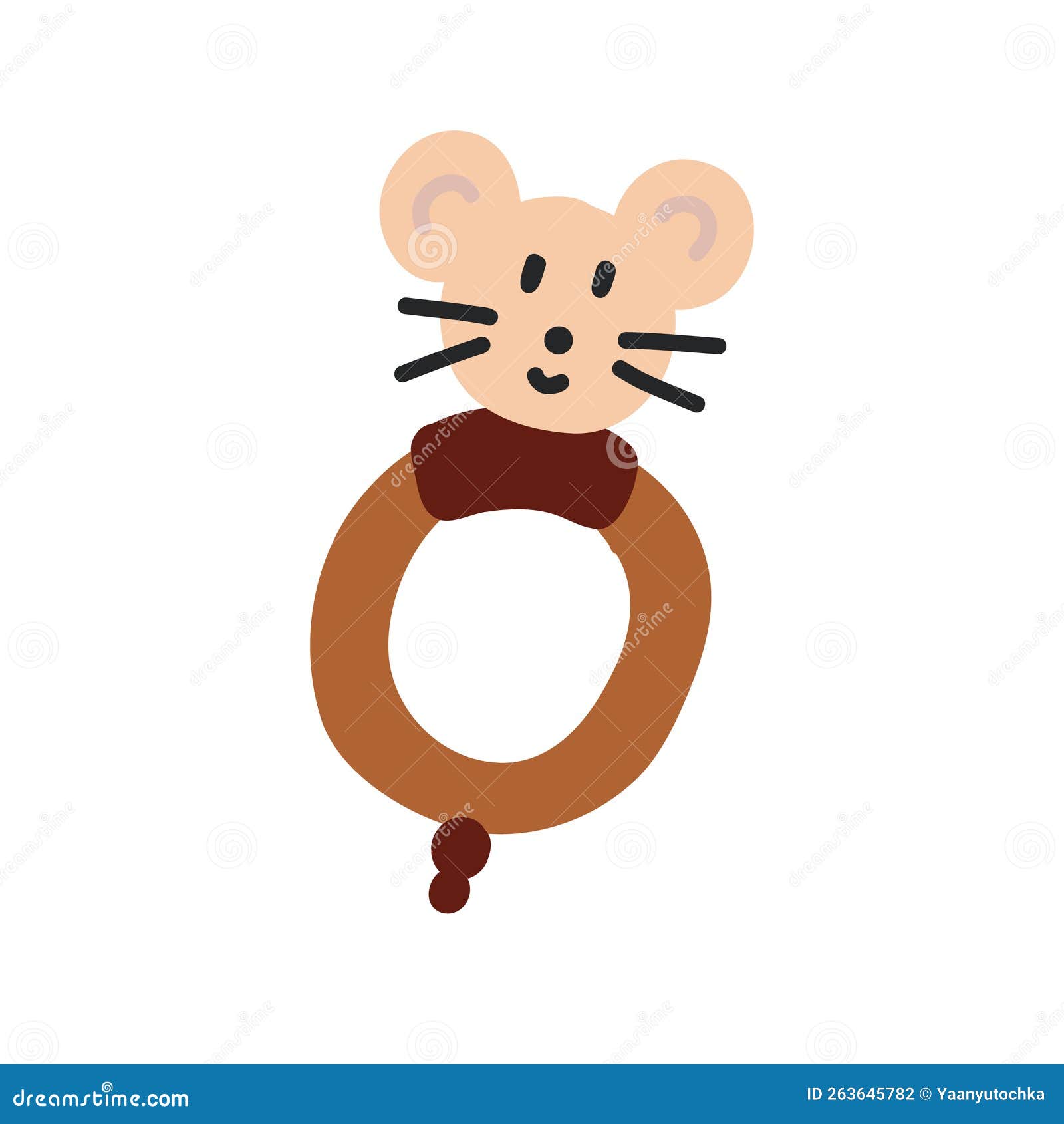 baby wooden rattles mouse