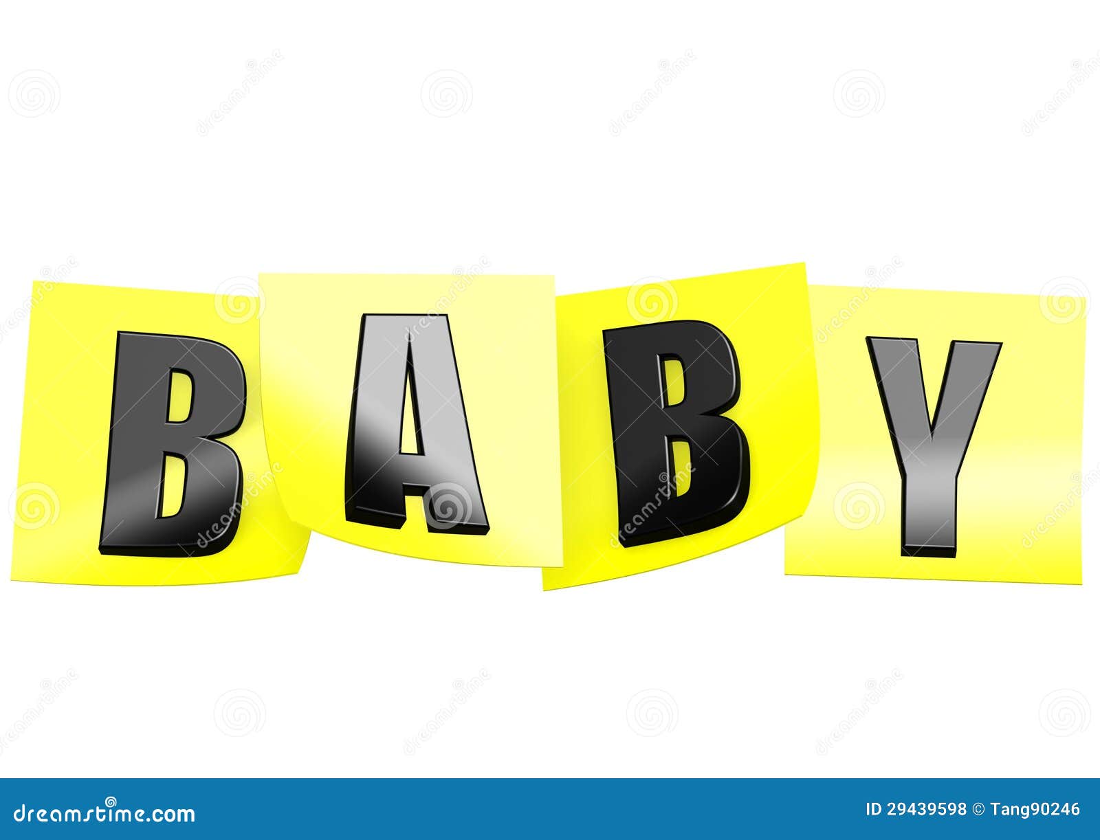 Baby in yellow note stock illustration. Illustration of born 29439598