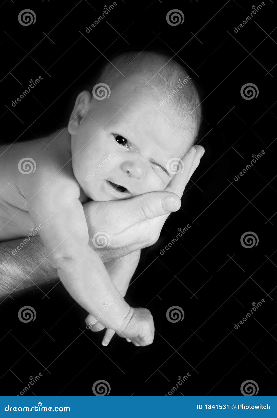 Ringlet Geest financiën Baby in zwart-wit stock afbeelding. Image of ouders, nieuw - 1841531