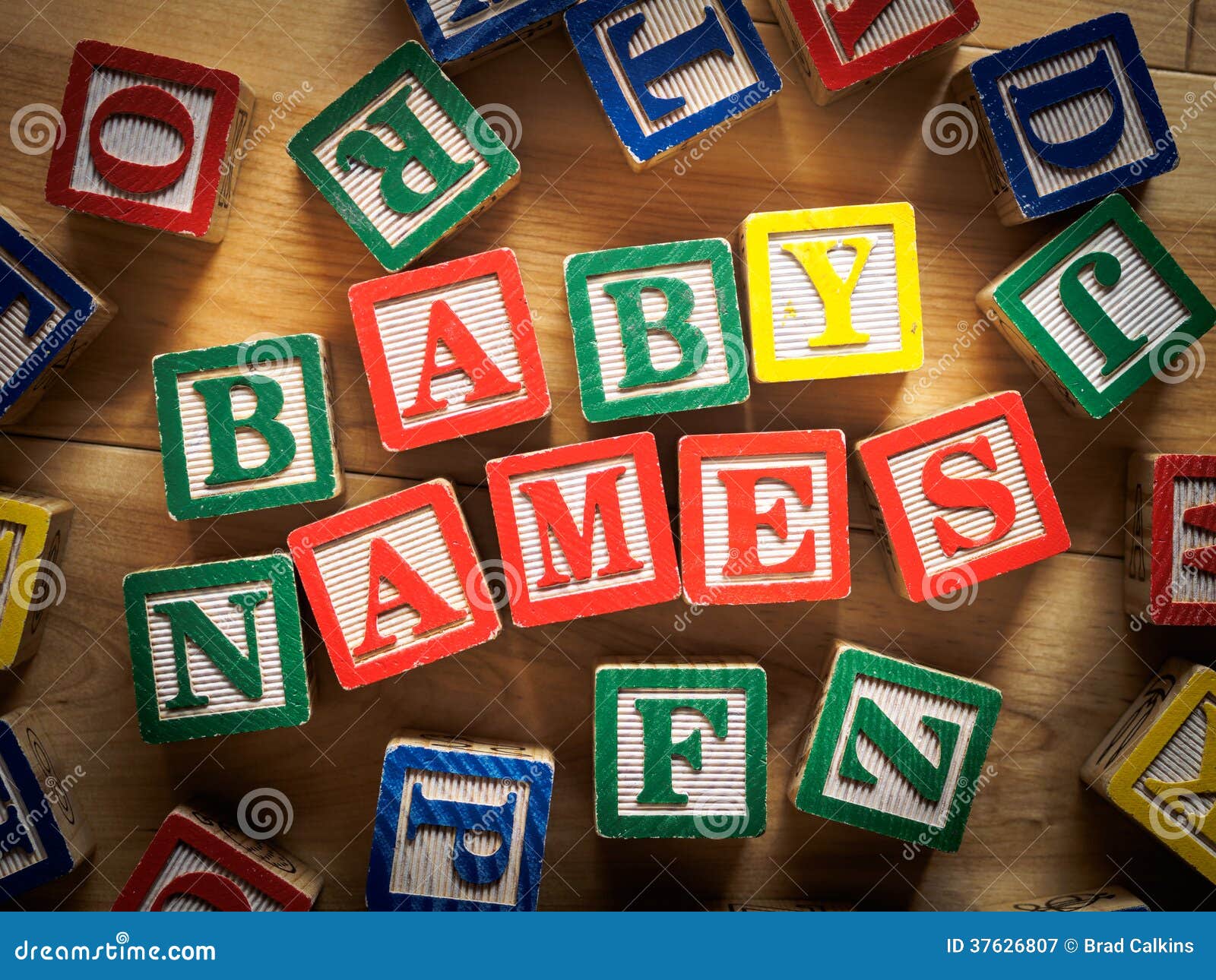 Babynamen. Baby nennt Konzept mit Spielwaren
