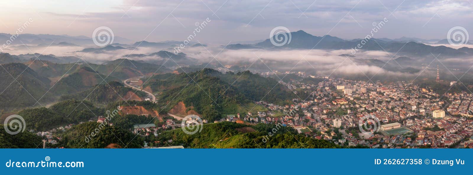 Bac Kan City, Vietnam in Early Morning Stock Photo - Image of city ...