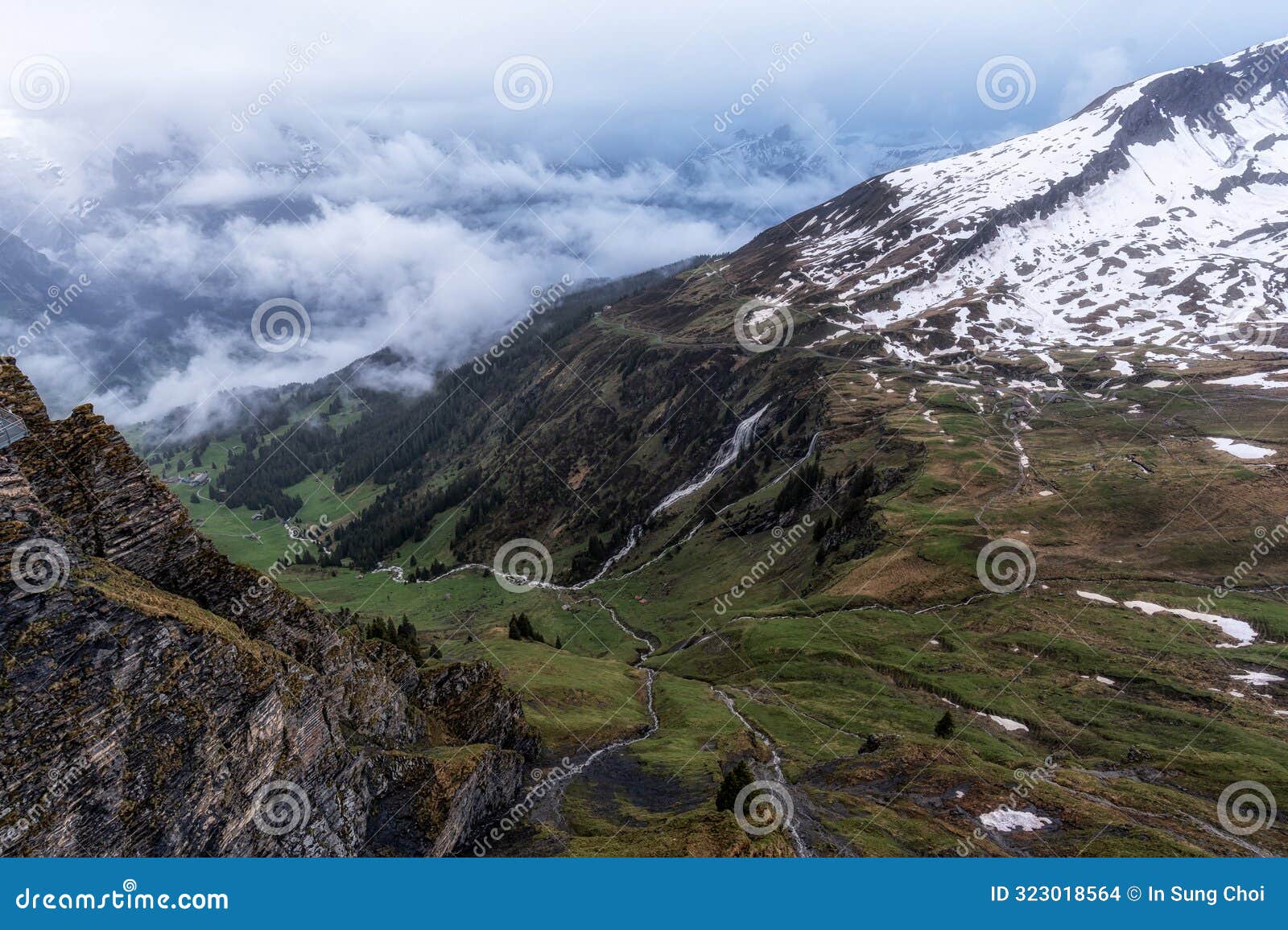 bachlager waterfall in grindelwald