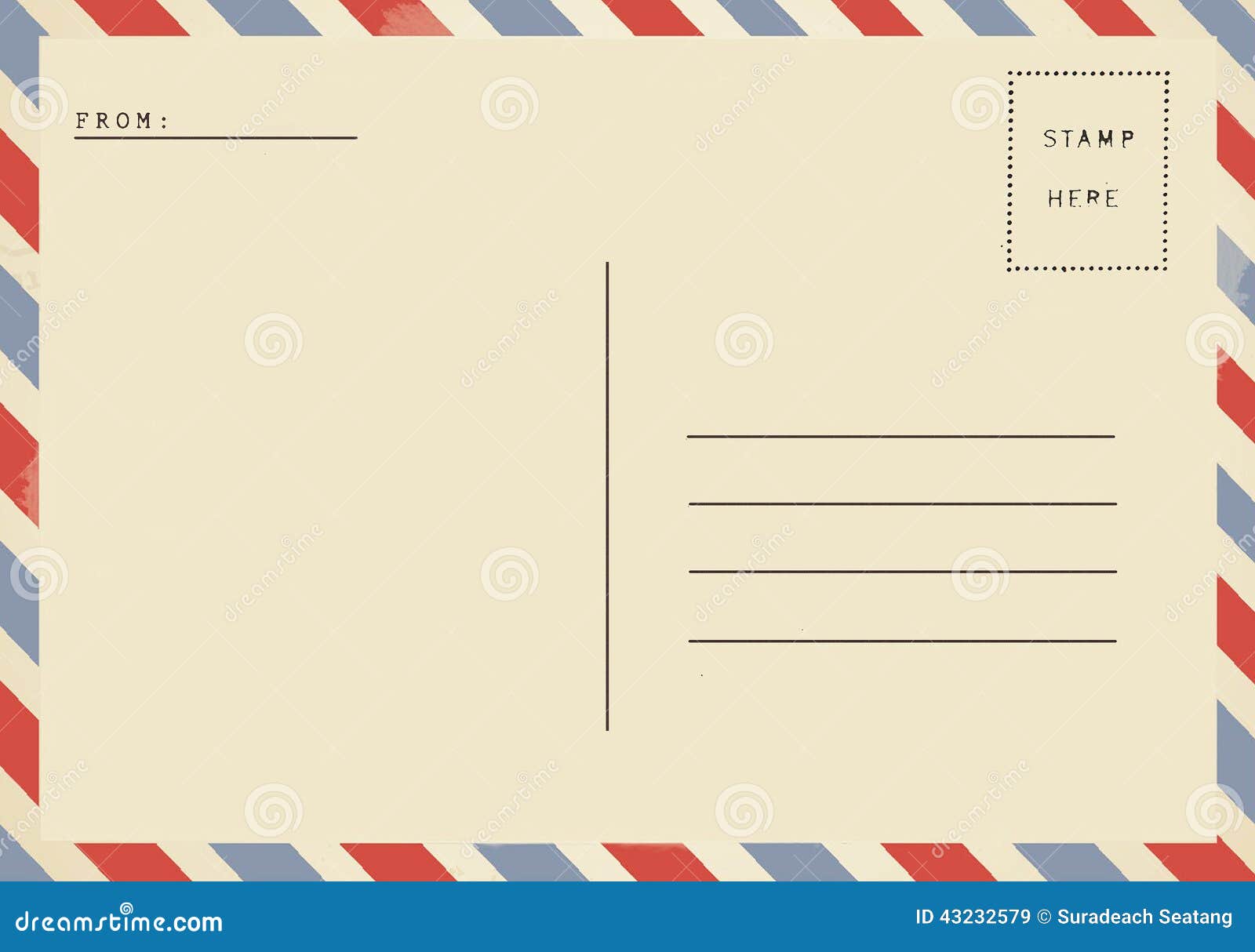 Printable Postcard Template Free from thumbs.dreamstime.com