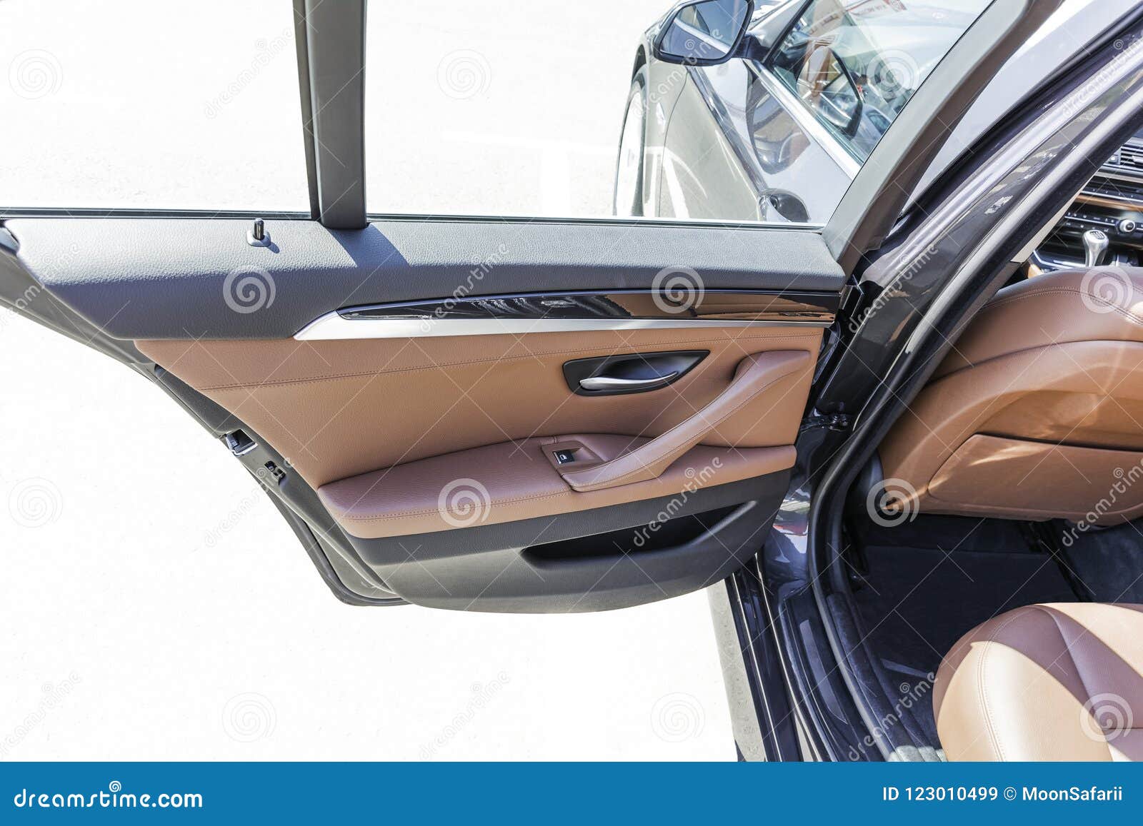 Back Passenger Seat and Door of Luxury Car. Stock Image Image of auto
