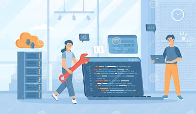 Back End Development Coding and Programming. Software Engineering ...