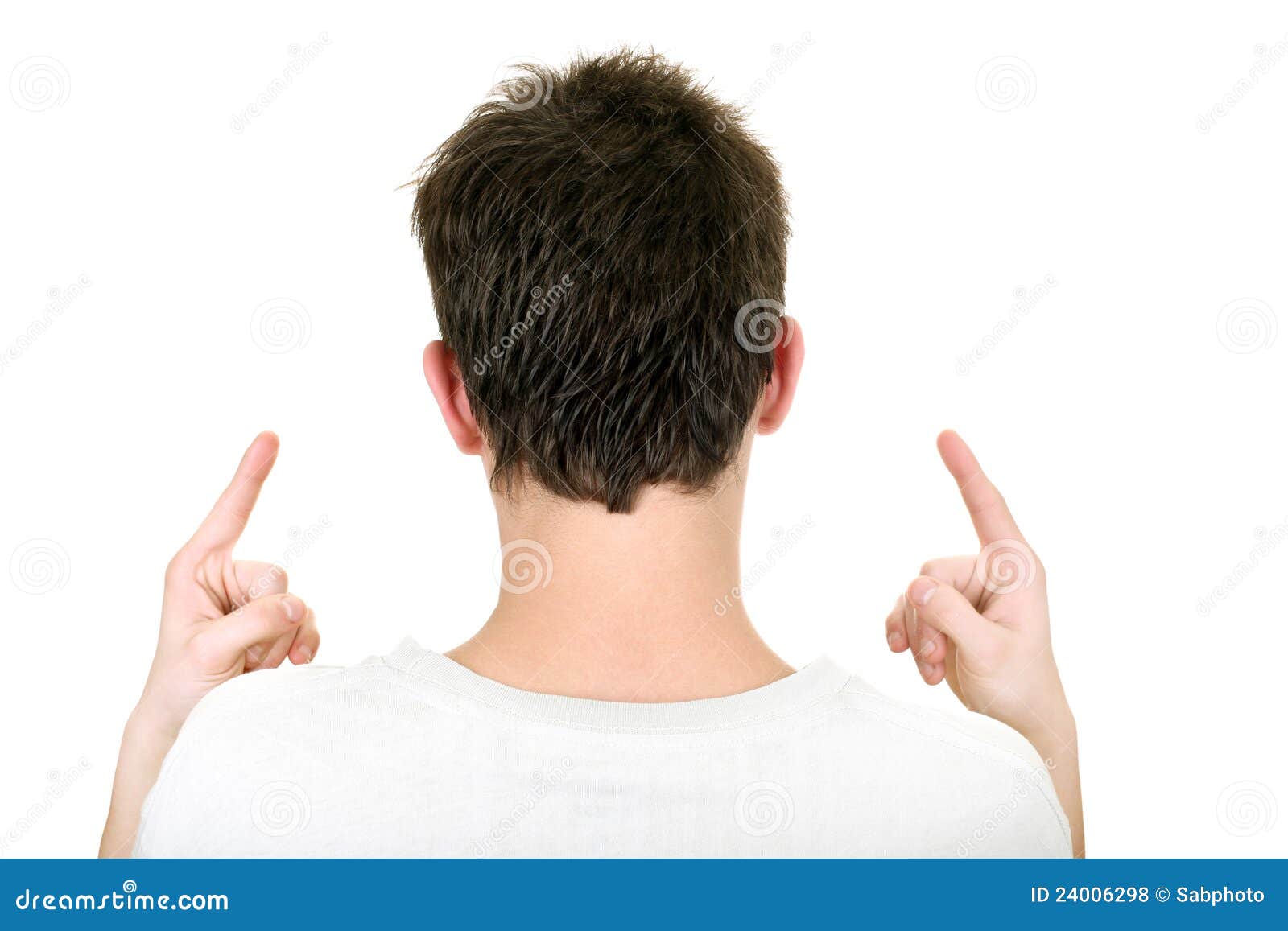 Back of the head stock photo. Image of show, shirt, index - 24006298