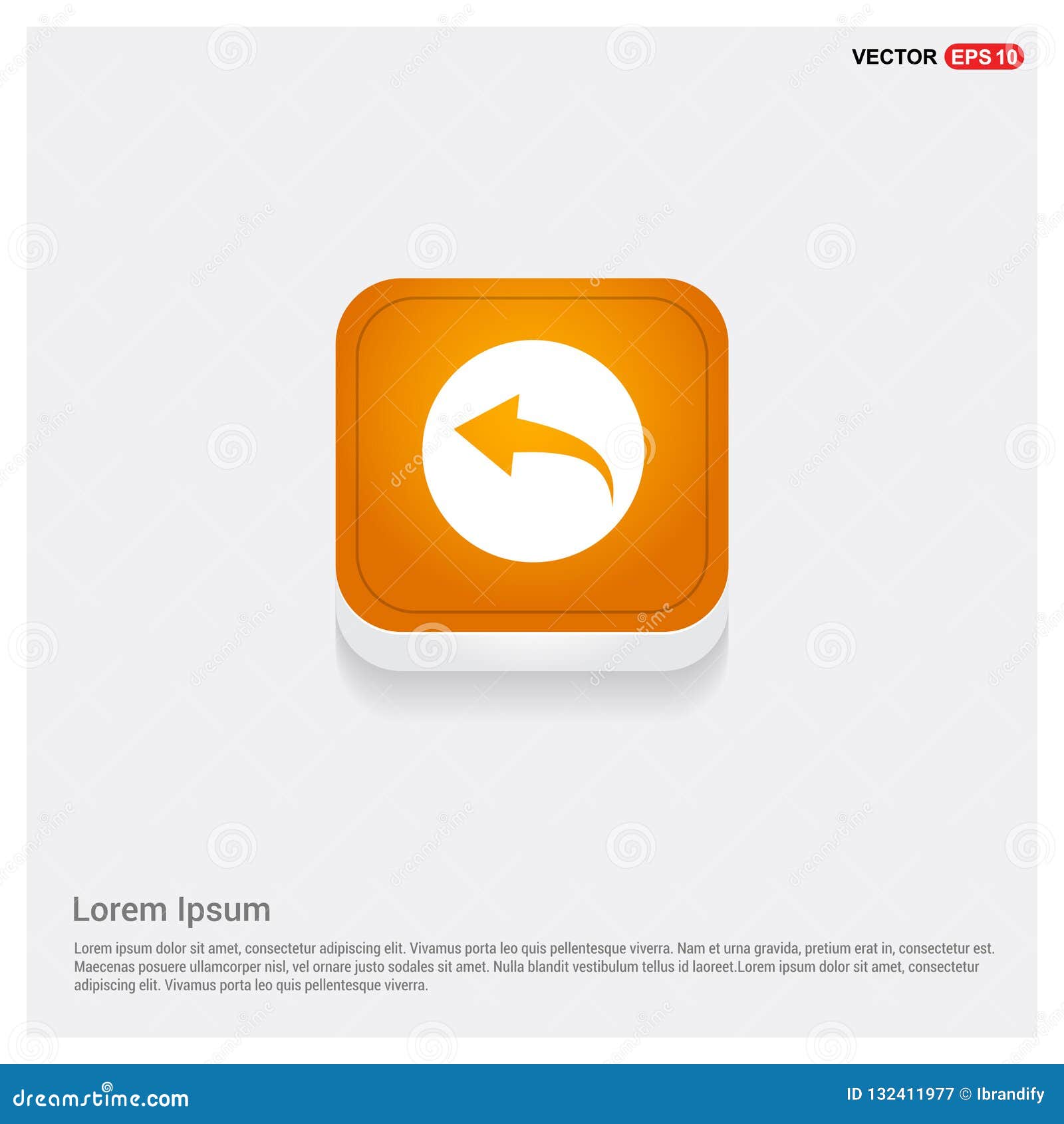 Back icon stock vector. Illustration of logo, orientation - 132411977