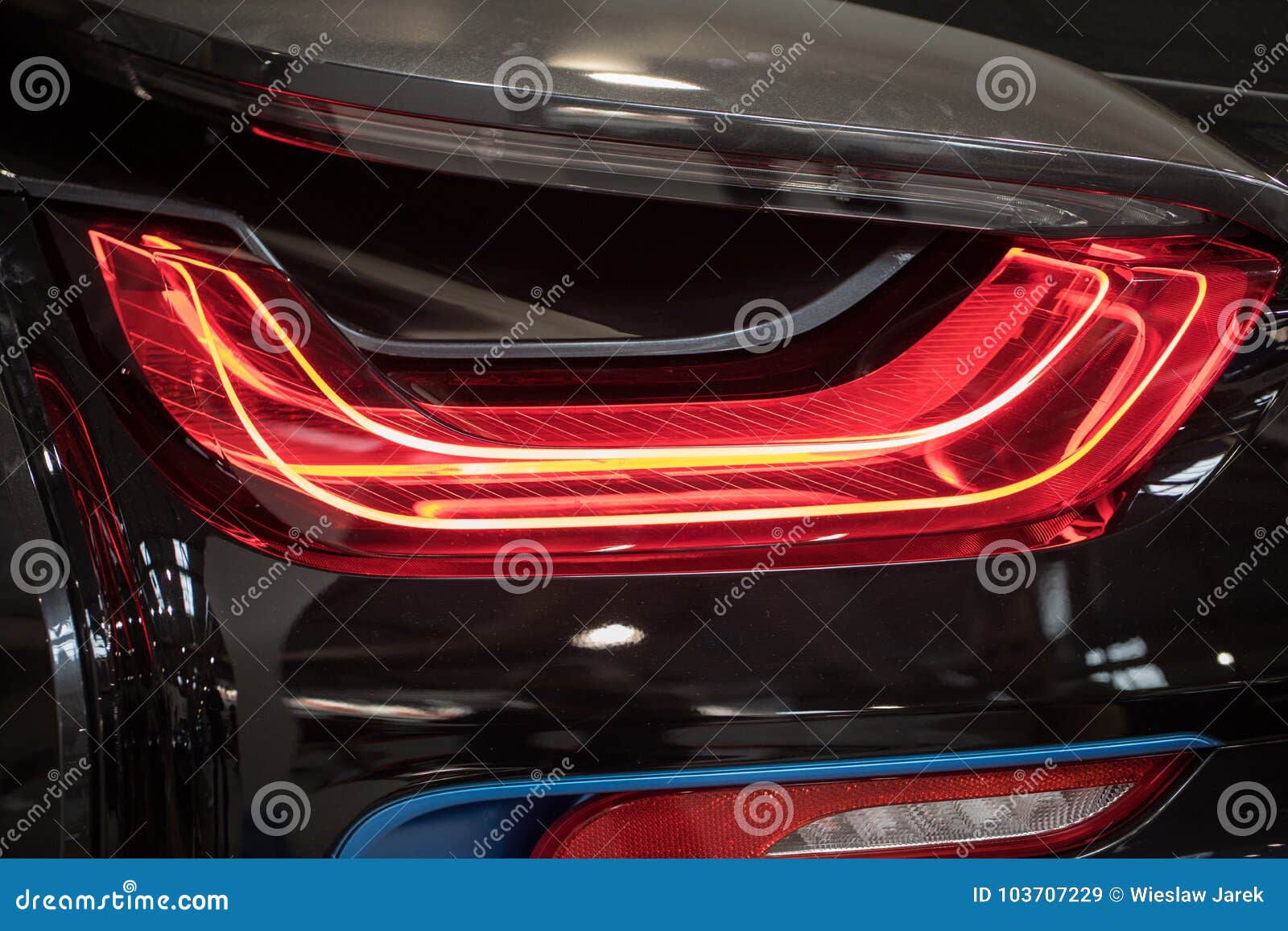 Back lights of a car. stock image. Image of automobile 103707229