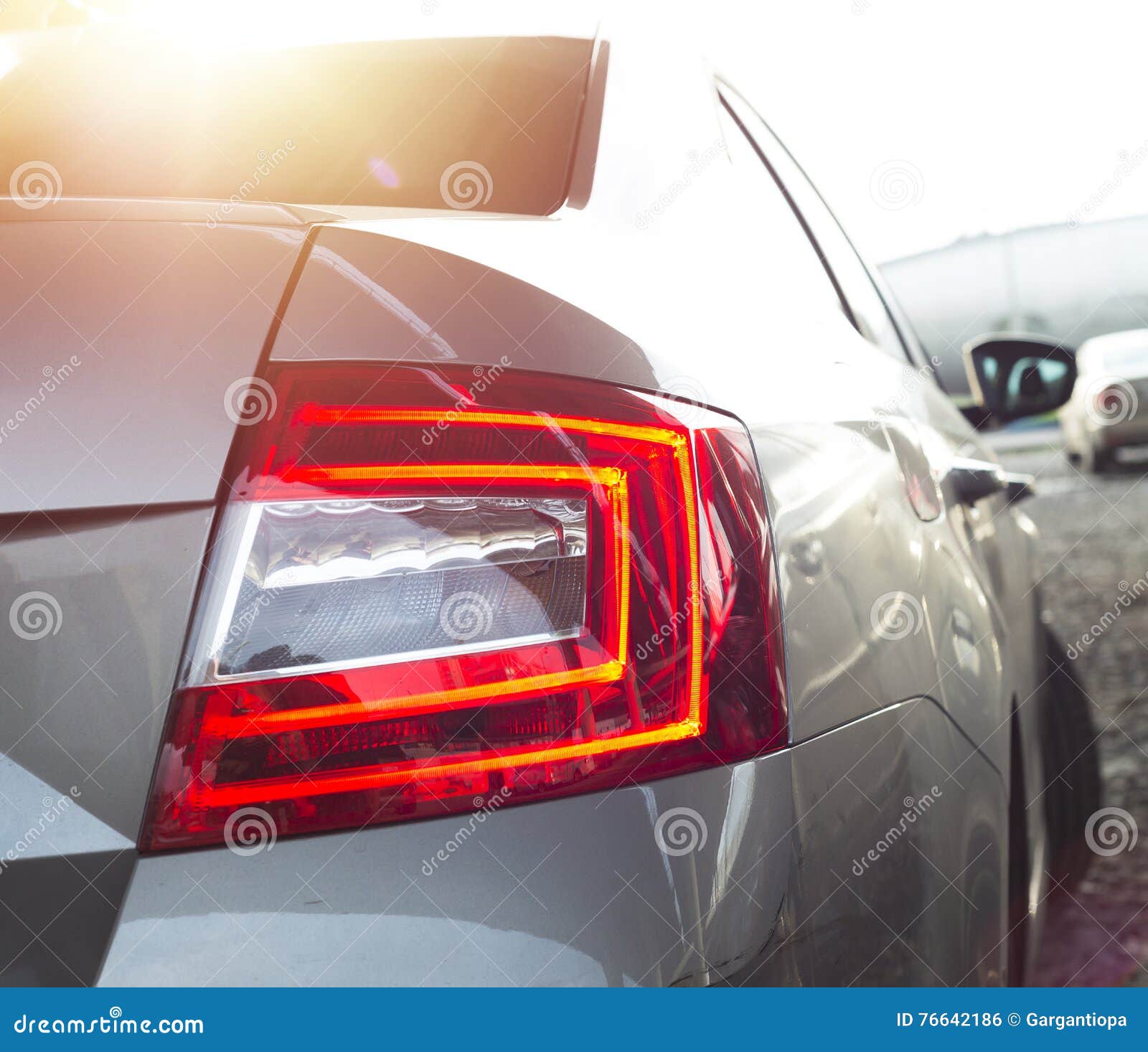 Back lights of a car stock photo. Image of luxury, parked 76642186