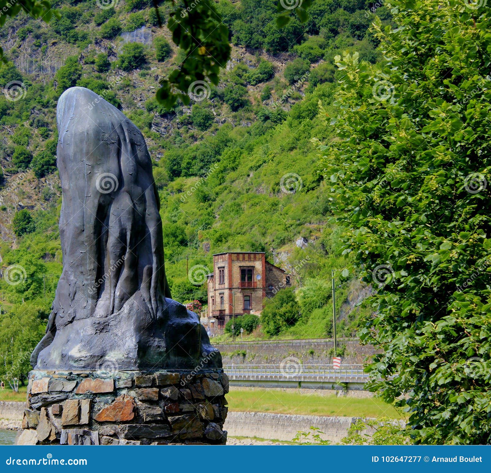A Statue of the Lorelei in Germany Stock Image Image of architecture
