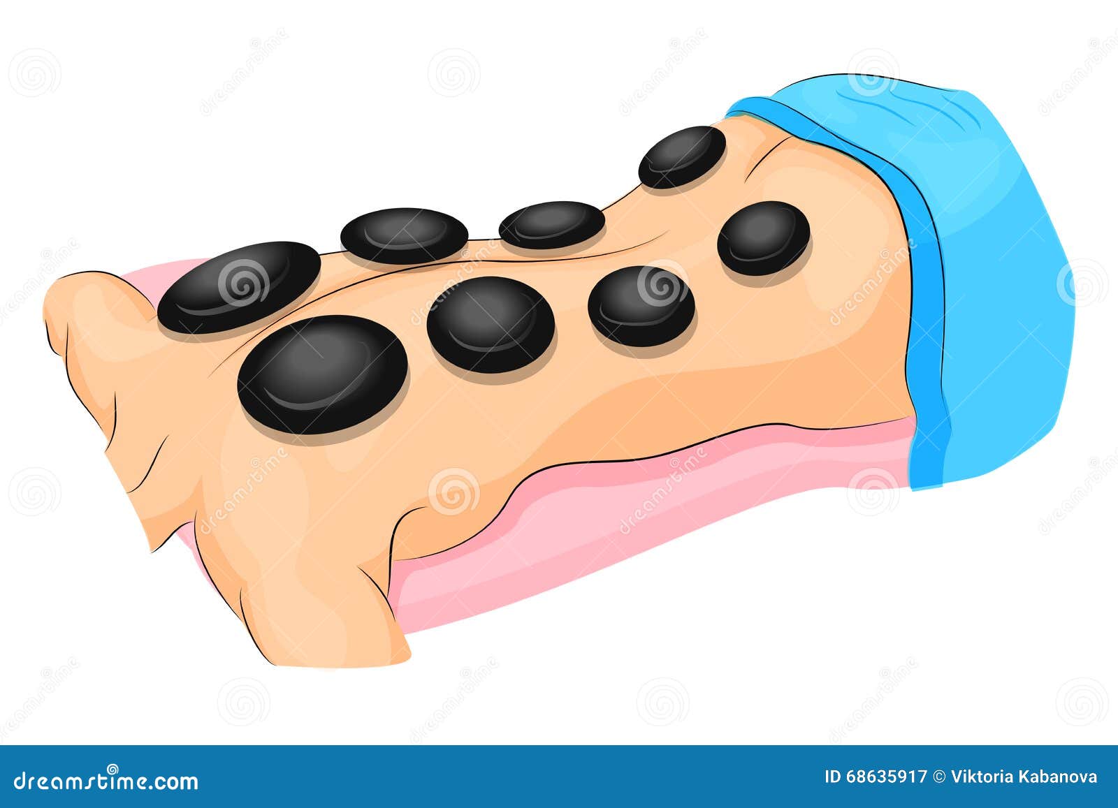 Back, Massage, Stone Therapy Stock Vector Illustration of beautician