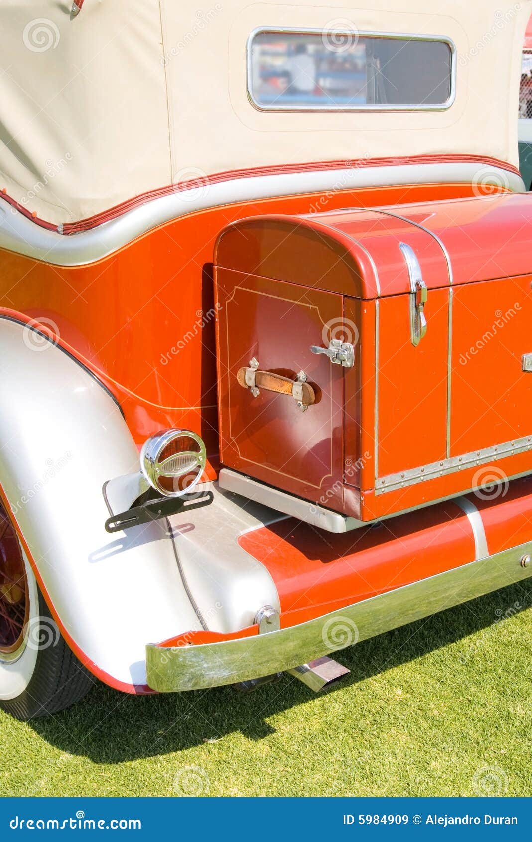 Back old red car stock image. Image of historic, design - 5984909