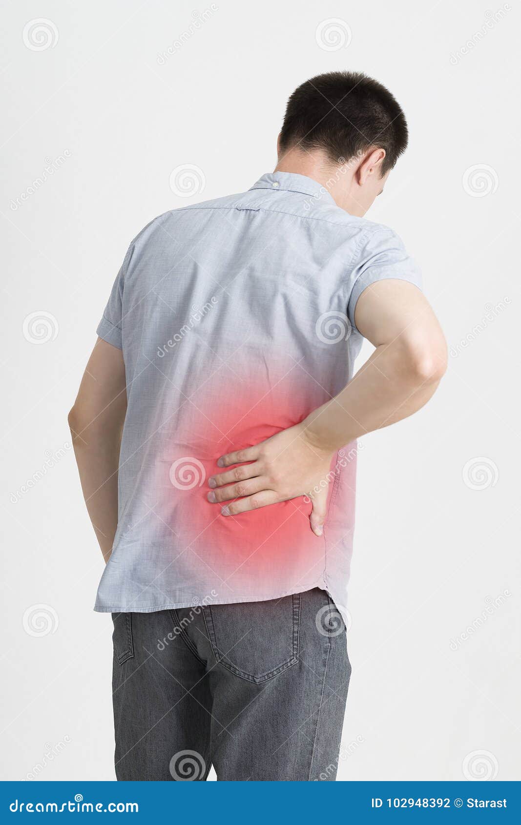 back pain, kidney inflammation, ache in man`s body
