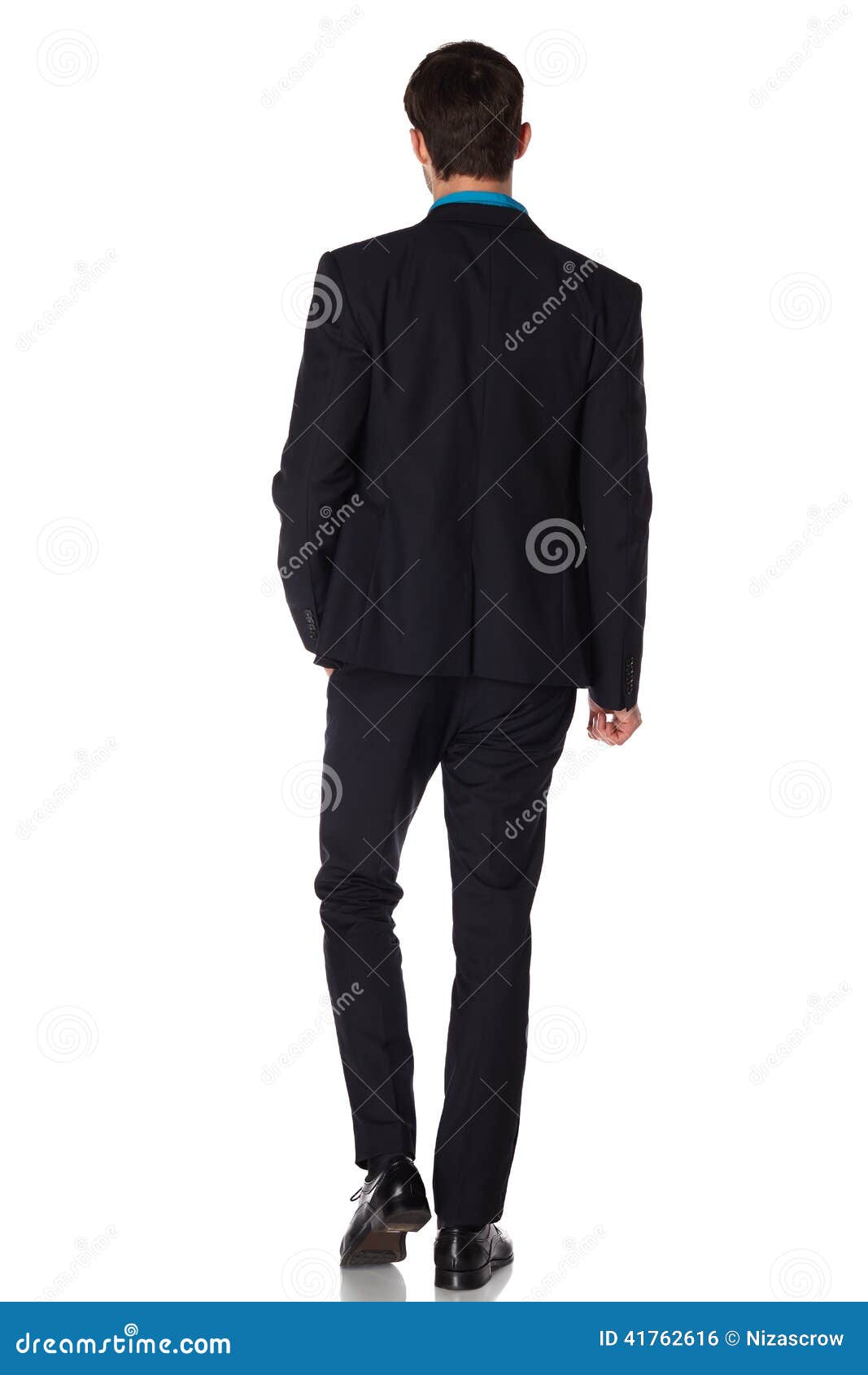 Back Picture of a Business Man. Isolated Stock Photo - Image of ...