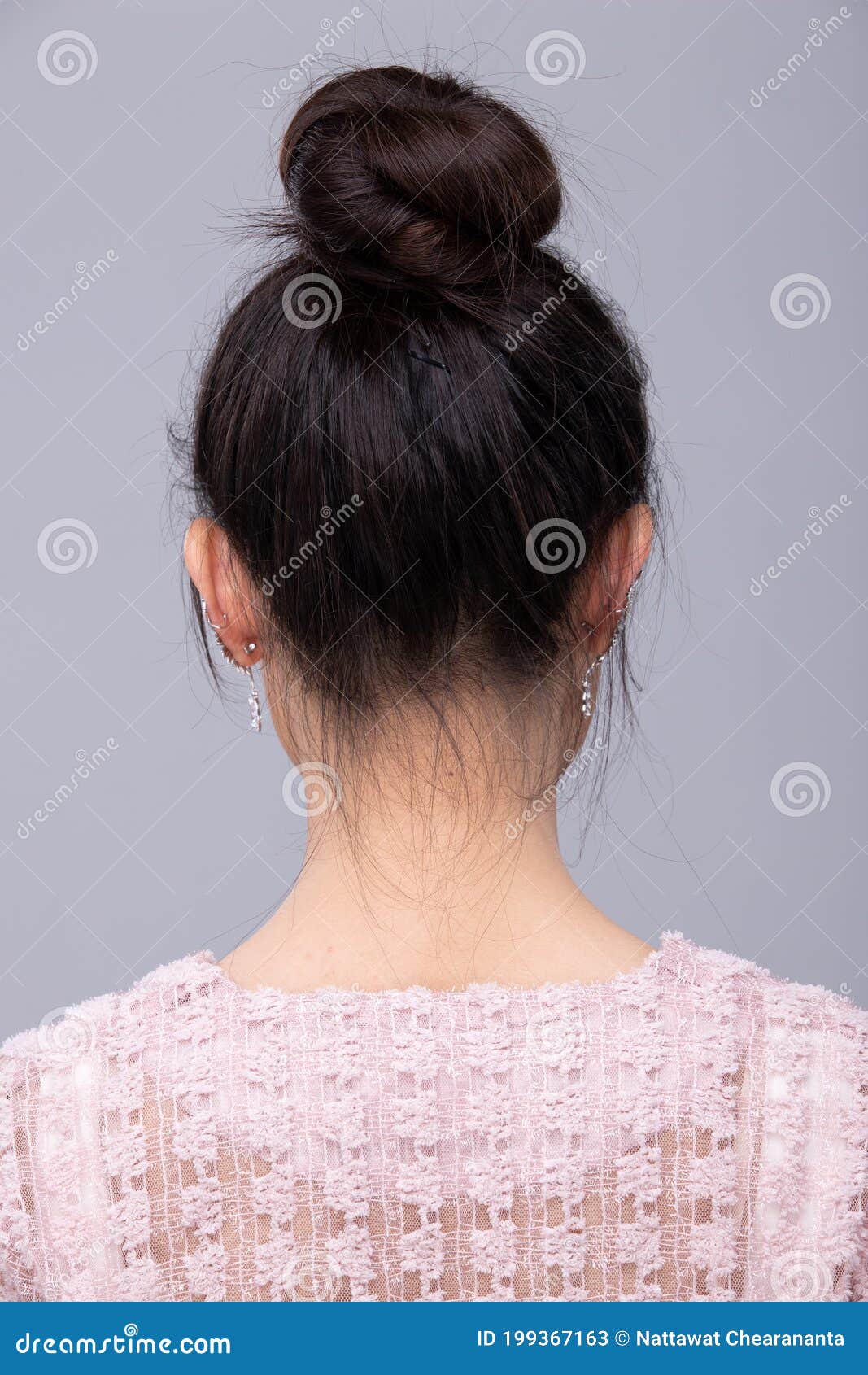 Back Rear View of Asian People Present Hair Style of Black Short Stock  Image - Image of black, hairstyle: 199367163