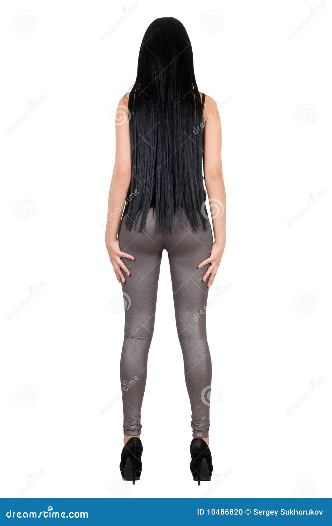 Back-shot of the Pretty Girl Stock Photo - Image of alluring, adult