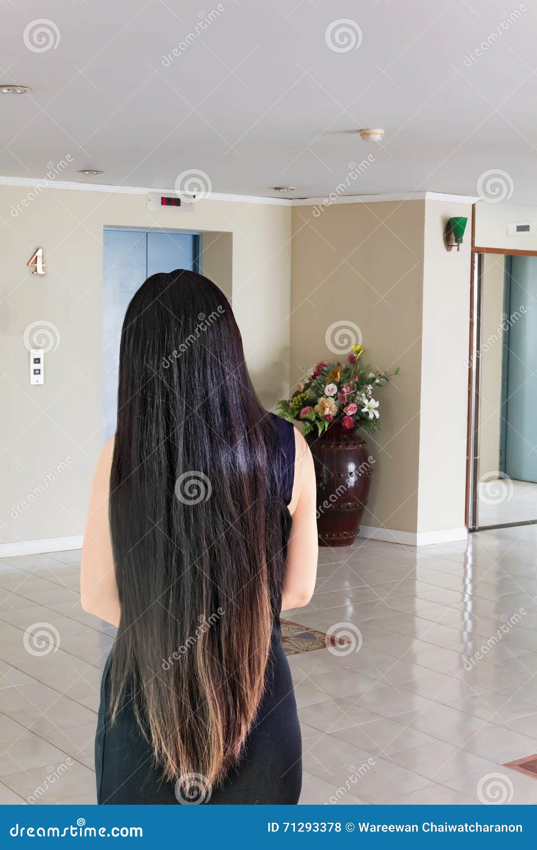 Back Side or Rare View of Black and Coloured Dry Long Hair Women Stock  Photo - Image of colour, back: 71293378