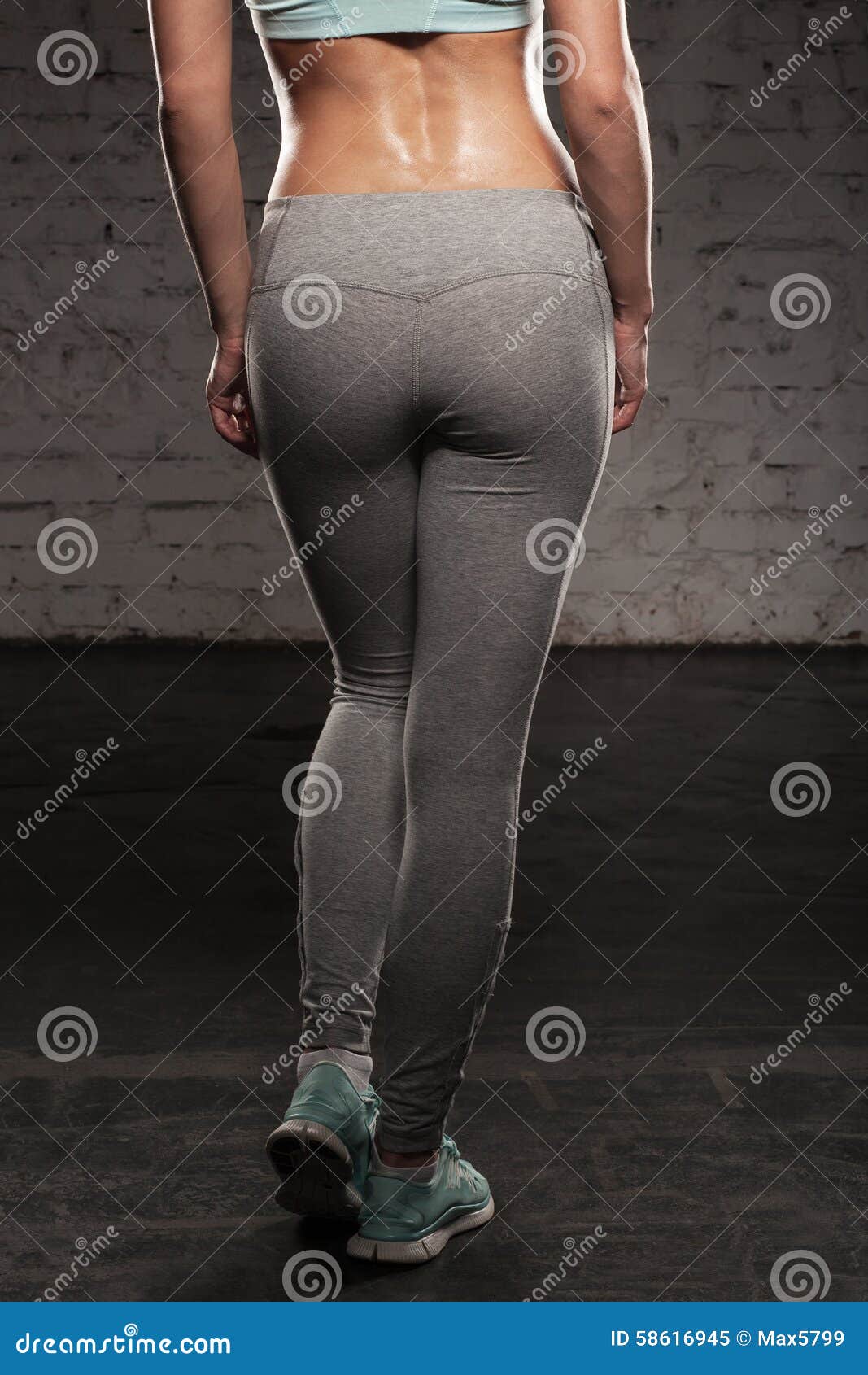 Download The Back Of Sports Women On Training, Fitness Girl With ...